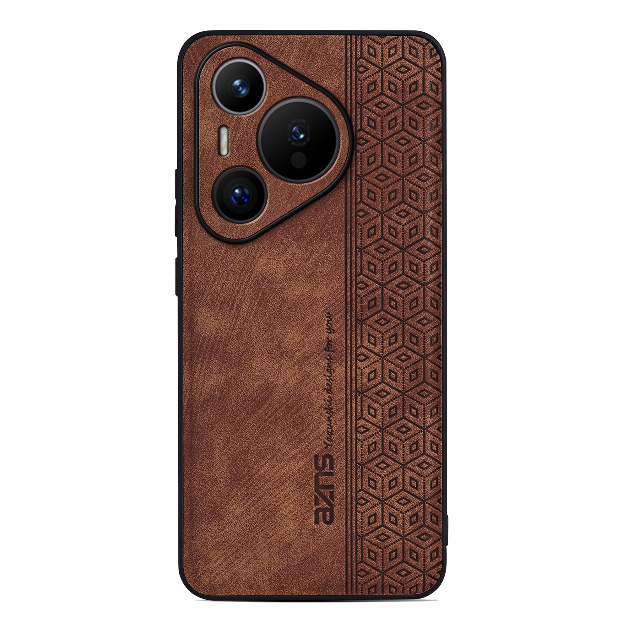 AZNS For Huawei Pura 70 Case PU Leather+TPU Scratch Resistant Back Cover - Brown