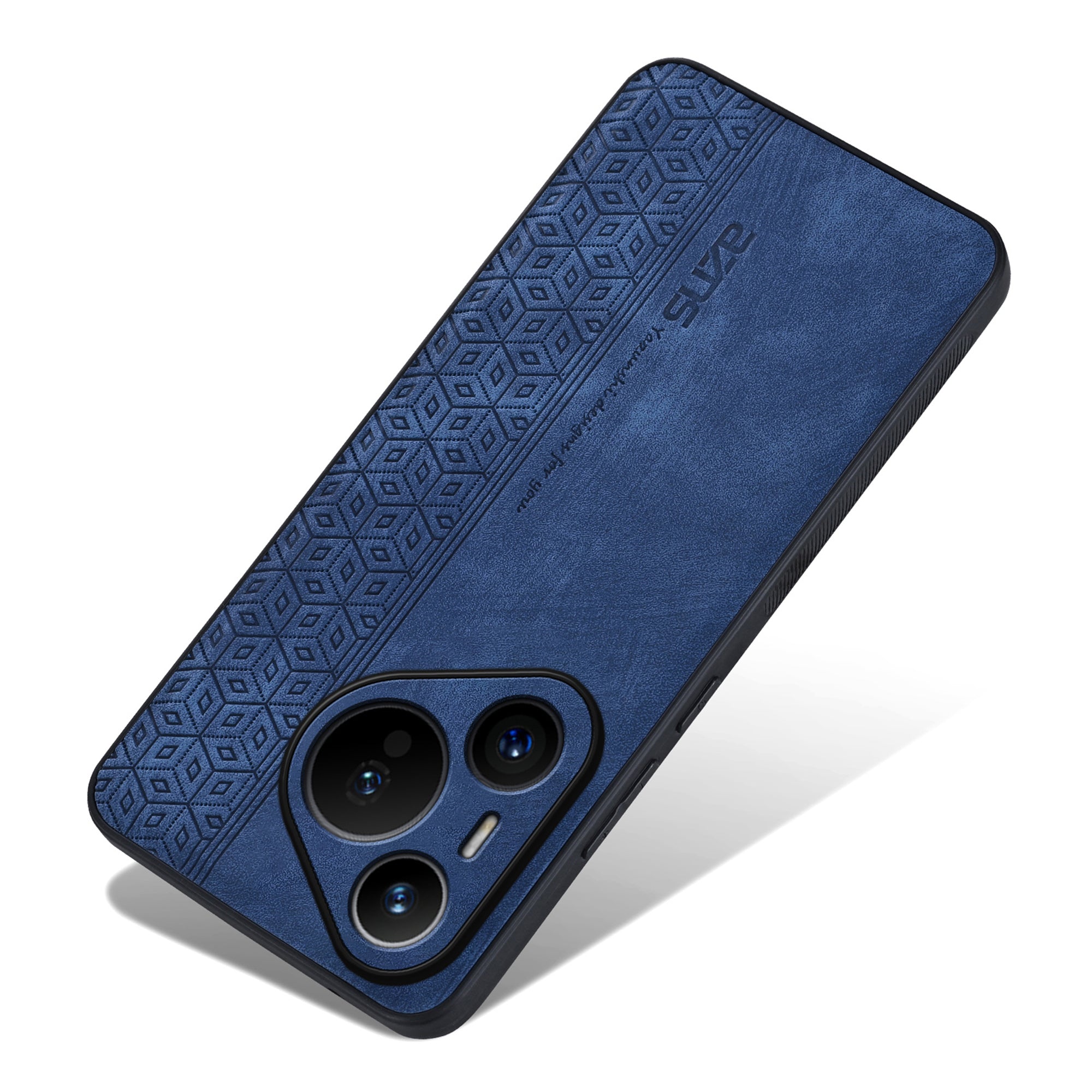 AZNS For Huawei Pura 70 Case PU Leather+TPU Scratch Resistant Back Cover - Blue