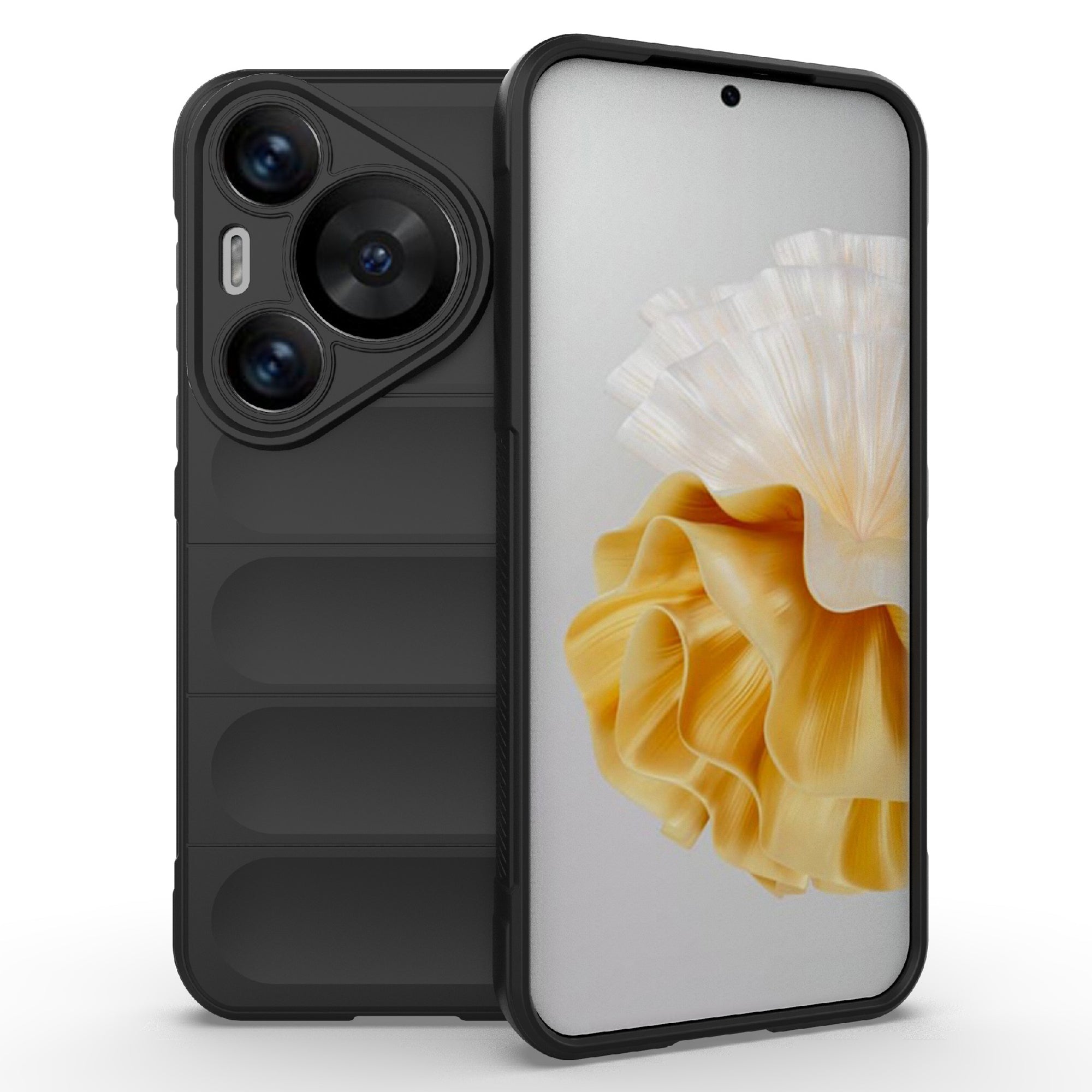 For Huawei Pura 70 Pro / Pura 70 Pro+ Case TPU Anti-Slip Back Phone Cover - Black