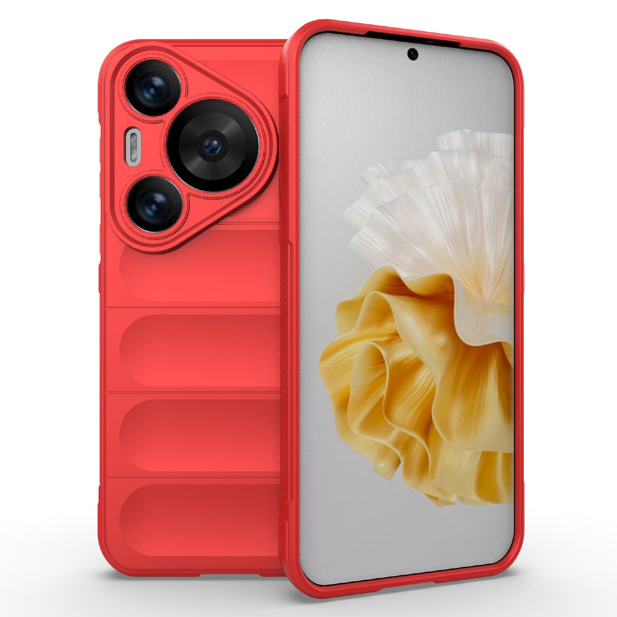 For Huawei Pura 70 Pro / Pura 70 Pro+ Case TPU Anti-Slip Back Phone Cover - Red