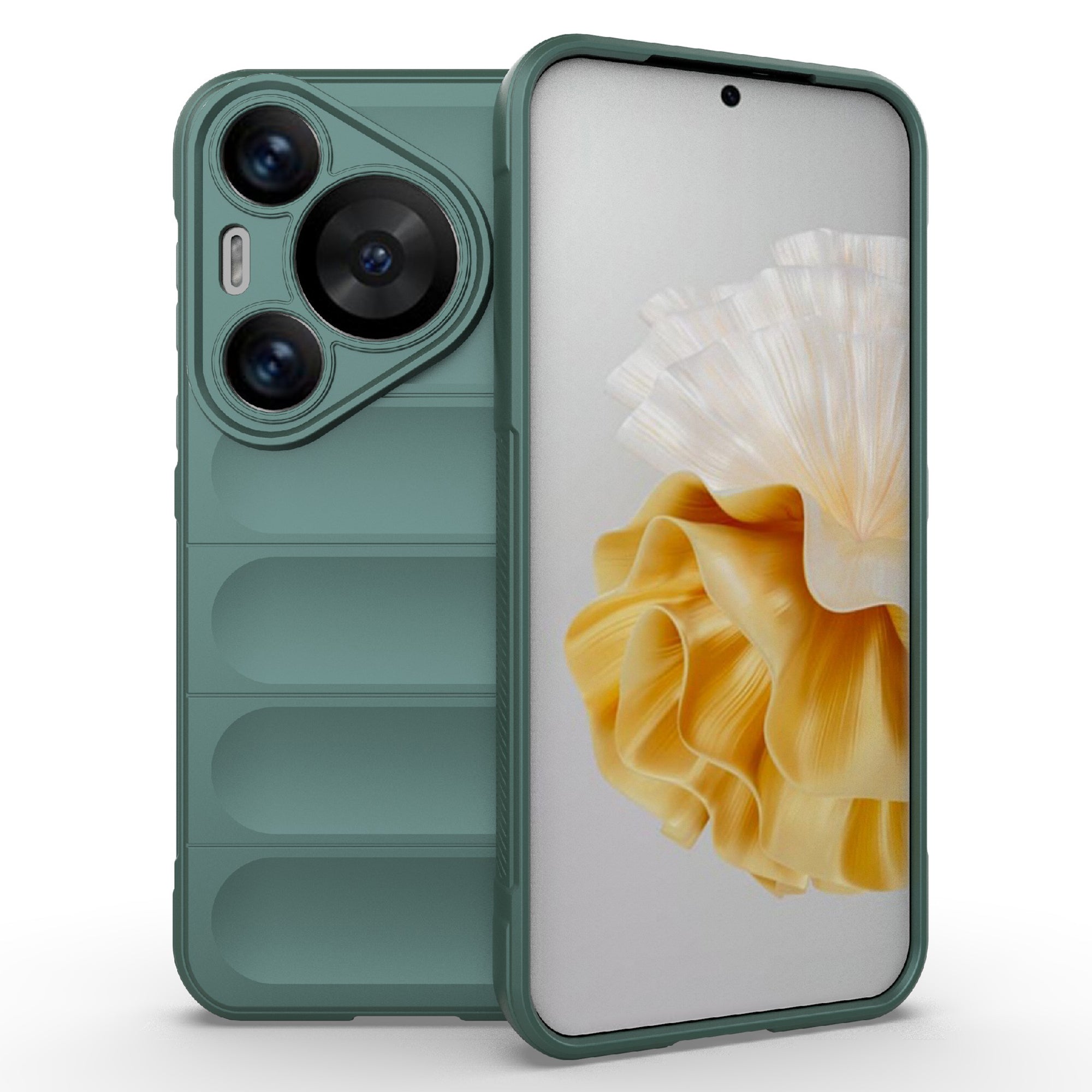 For Huawei Pura 70 Pro / Pura 70 Pro+ Case TPU Anti-Slip Back Phone Cover - Green