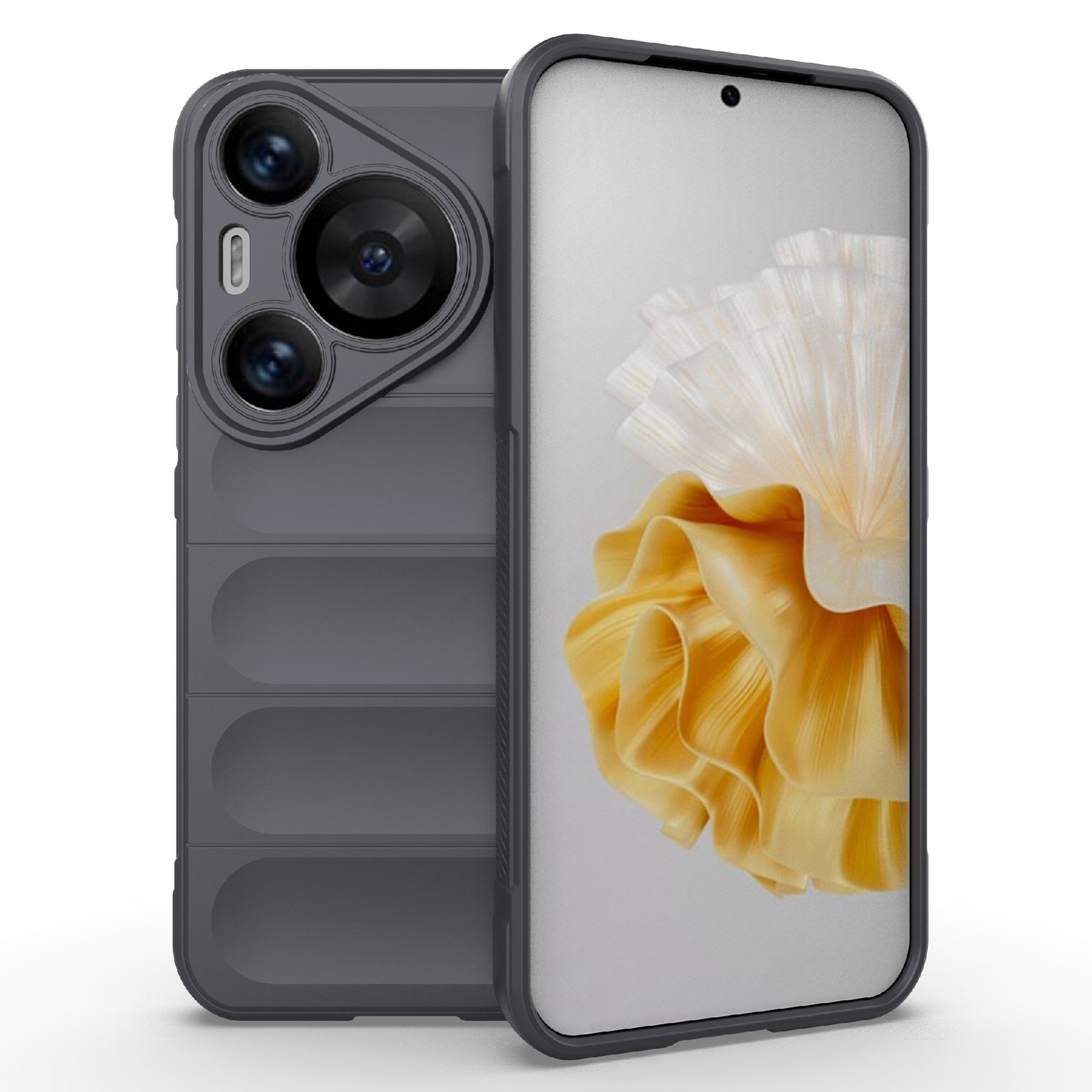 For Huawei Pura 70 Pro / Pura 70 Pro+ Case TPU Anti-Slip Back Phone Cover - Dark Grey