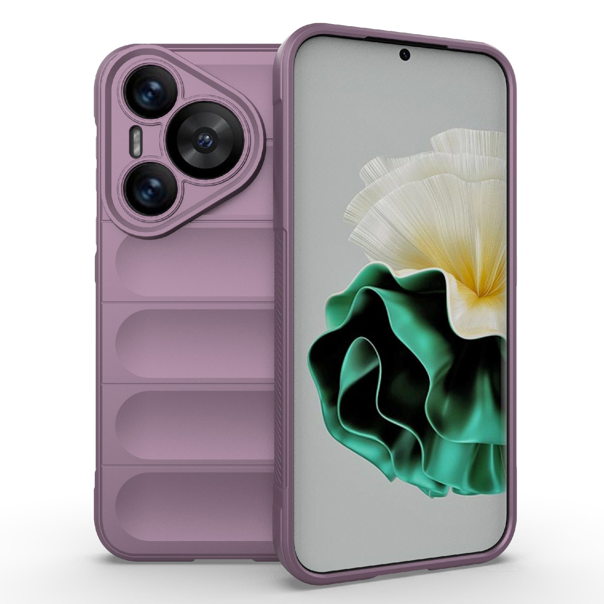 For Huawei Pura 70 Case Shock Absorption Soft TPU Phone Cover - Light Purple