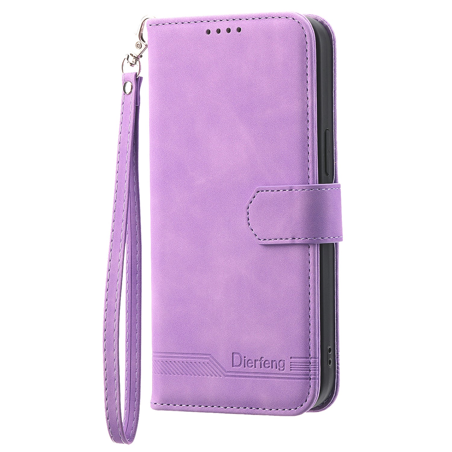 DIERFENG DF-03 Flip Stand Cover for Samsung Galaxy M15 5G / F15 5G Cases Imprinted Card Holder Shell - Purple