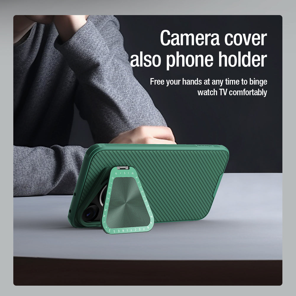 NILLKIN CamShield Prop Magnetic Series for Huawei Pura 70 Pro / 70 Pro+ Phone Case with Lend Lid Kickstand - Green