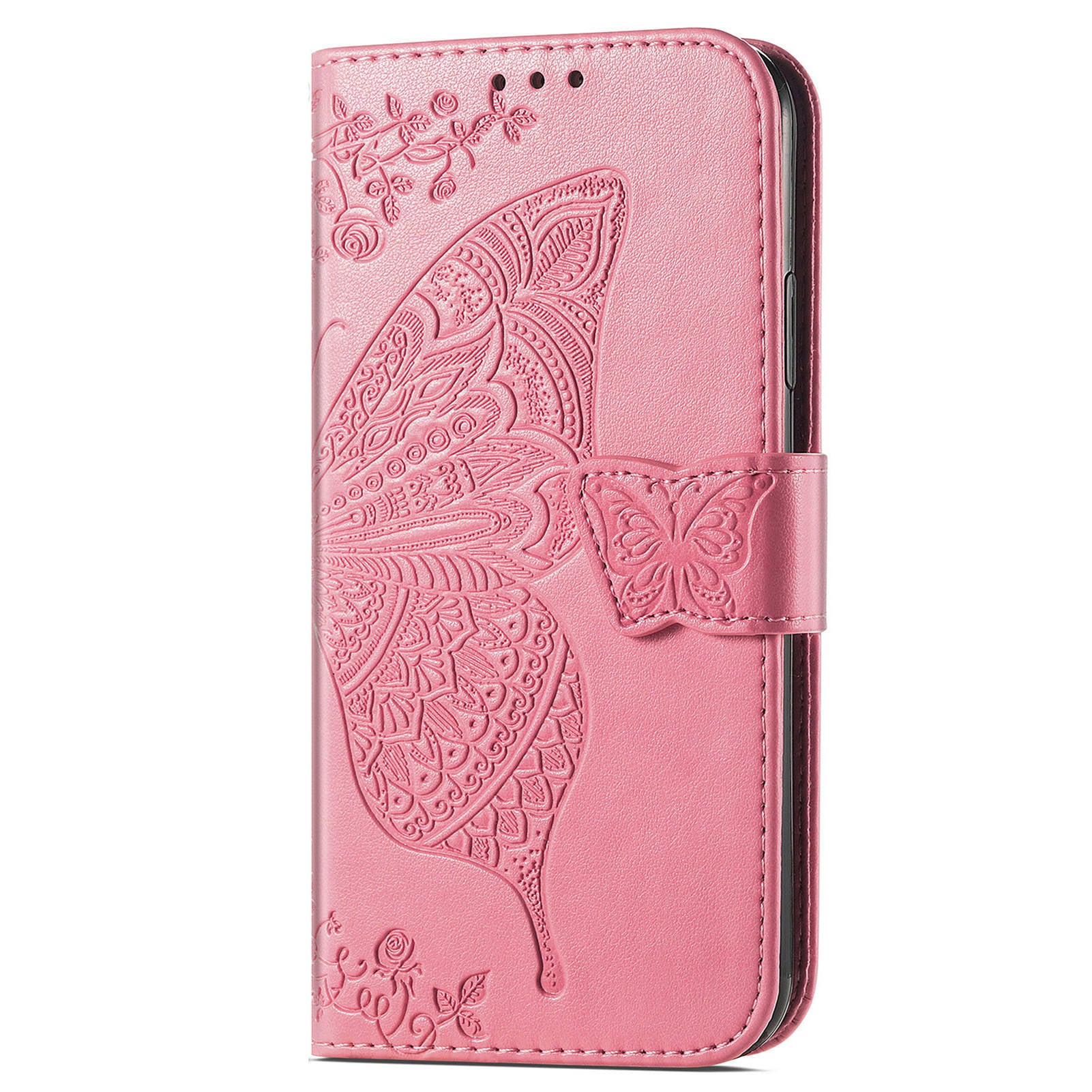 For OnePlus Nord N30 SE 5G Case PU Leather Butterfly Imprinted Stand Card Holders Phone Cover - Pink