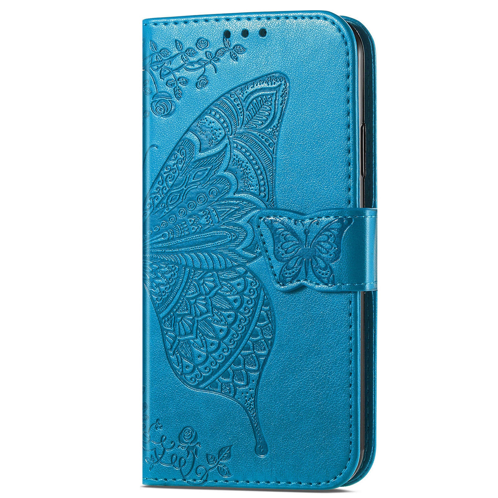 For OnePlus Nord N30 SE 5G Case PU Leather Butterfly Imprinted Stand Card Holders Phone Cover - Blue