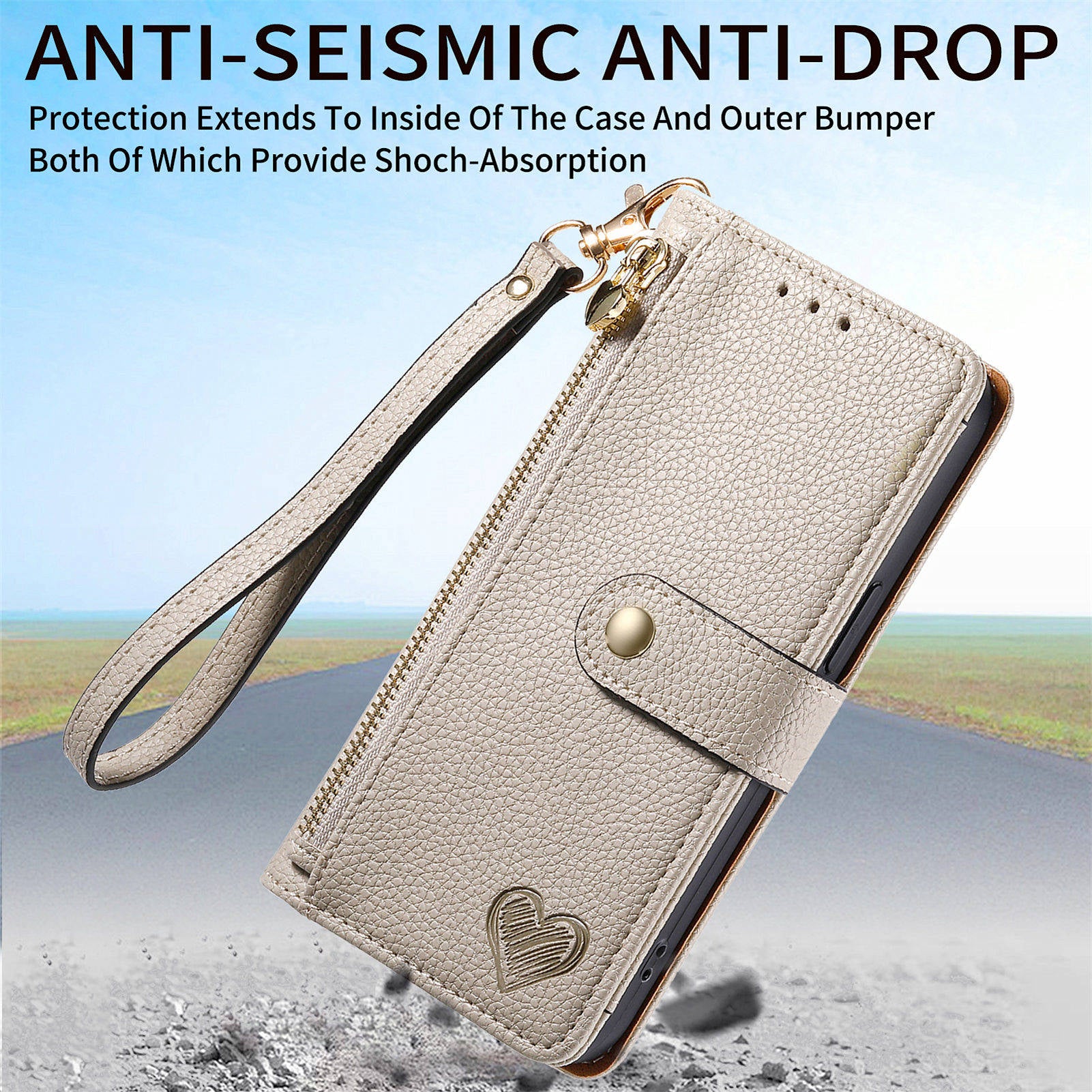 For Samsung Galaxy S24 Wallet Case RFID Blocking Leather Phone Cover - Grey