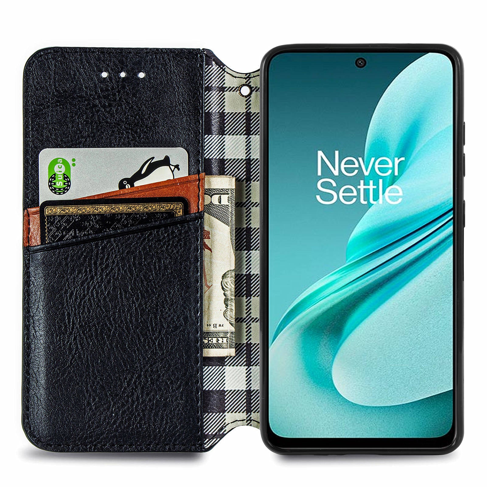 For OnePlus Nord N30 SE 5G Wallet Leather Cover Mobile Phone Case Wholesale - Black