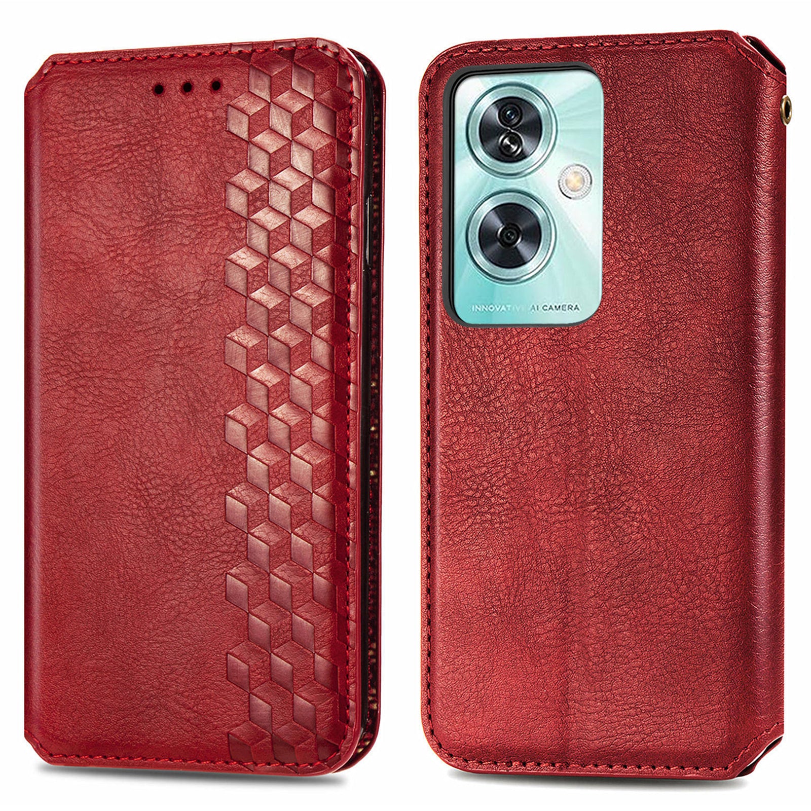 For OnePlus Nord N30 SE 5G Wallet Leather Cover Mobile Phone Case Wholesale - Red