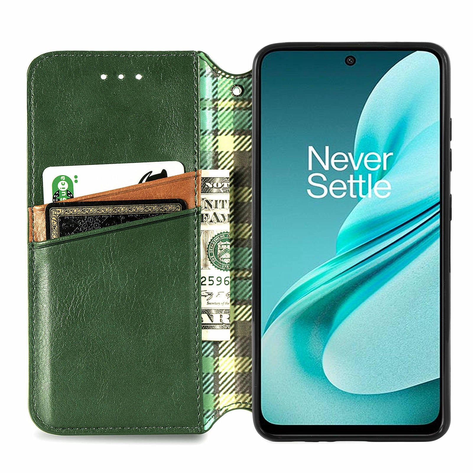 For OnePlus Nord N30 SE 5G Wallet Leather Cover Mobile Phone Case Wholesale - Green