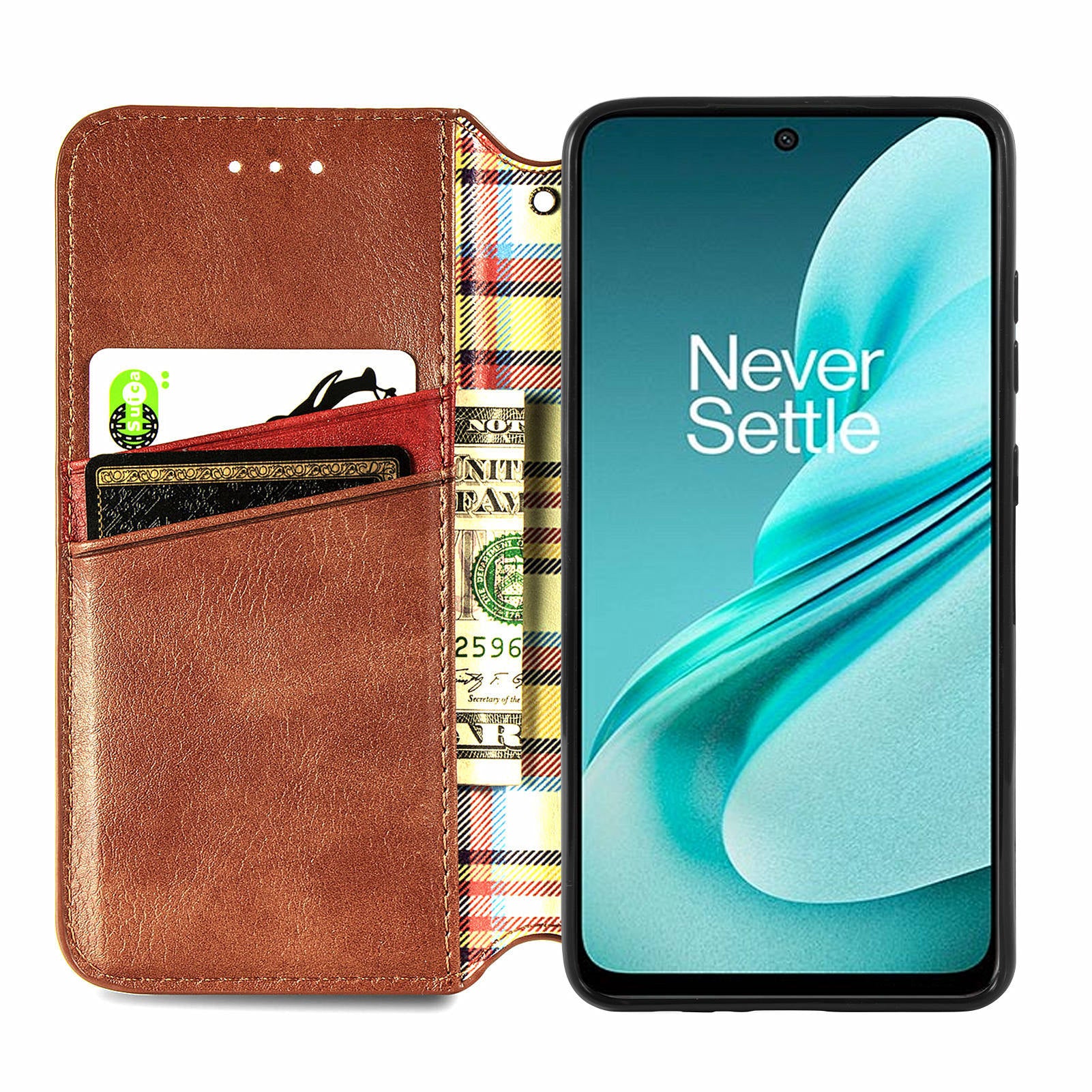 For OnePlus Nord N30 SE 5G Wallet Leather Cover Mobile Phone Case Wholesale - Brown