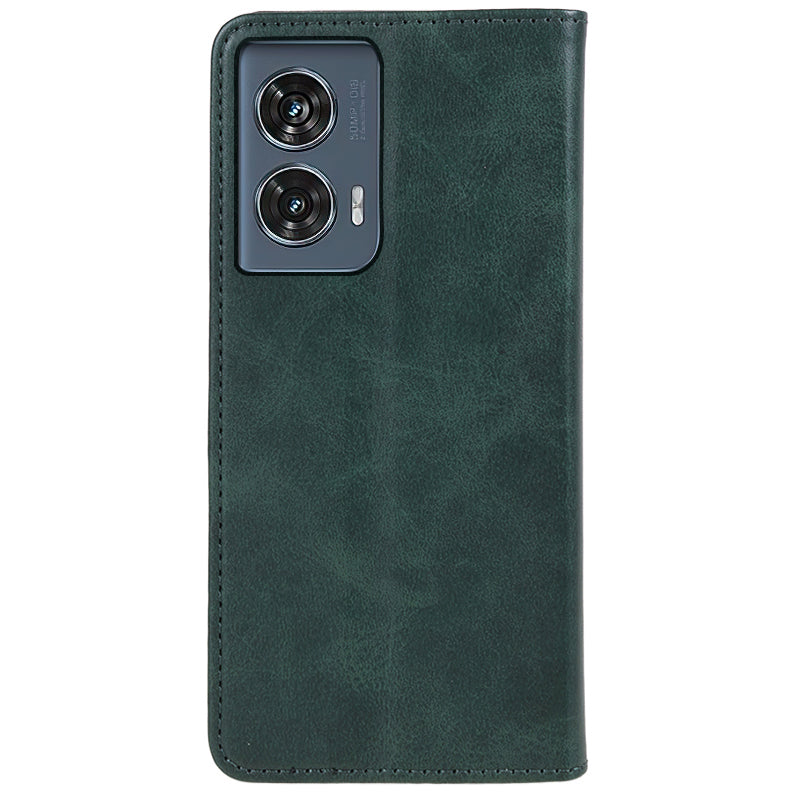 For Motorola Edge 50 Fusion Case Wallet Leather Phone Cover Magnetic Auto Closing - Green