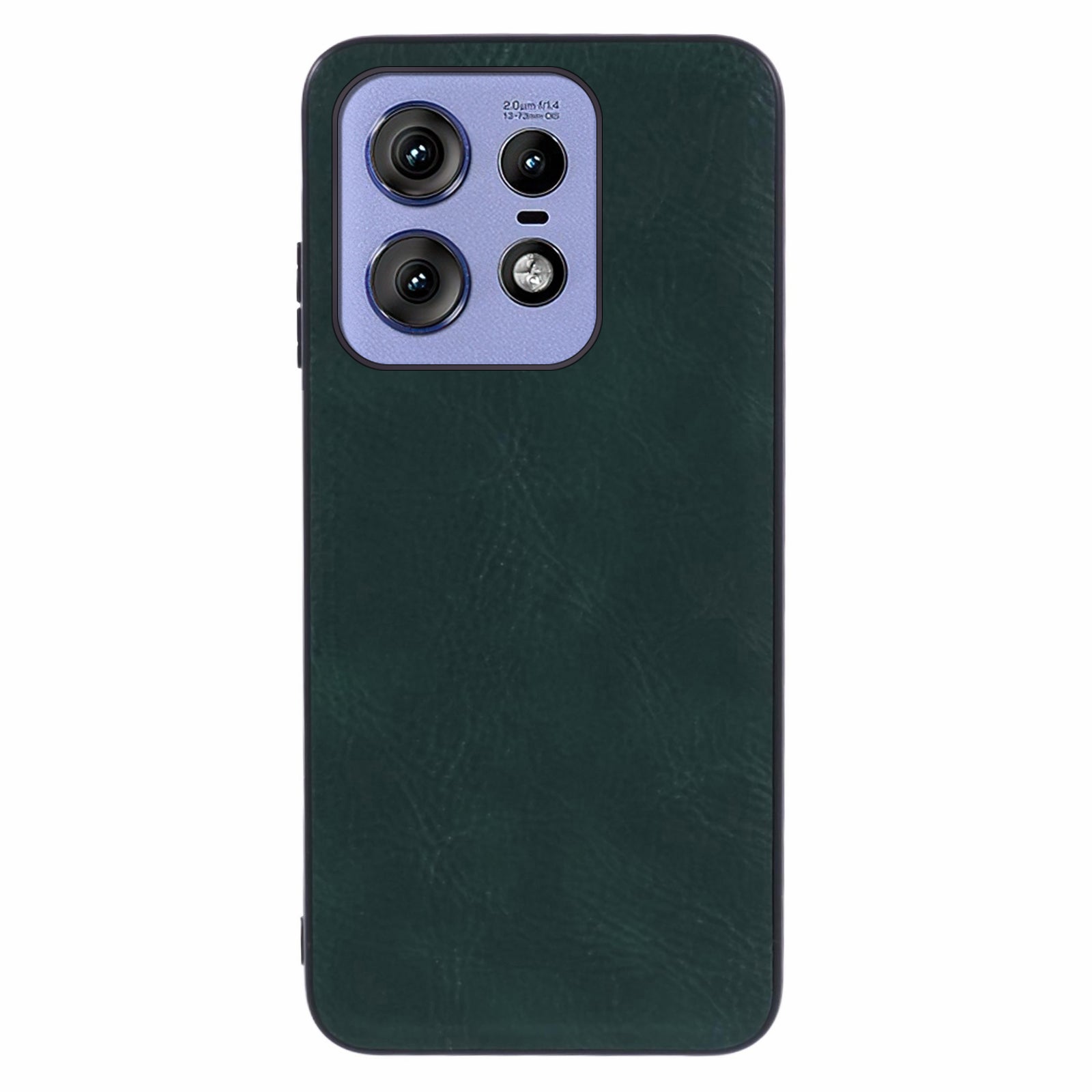 For Motorola Edge 50 Pro 5G Anti-scratch Case Retro Leather Coated PC+TPU Hybrid Phone Cover - Green