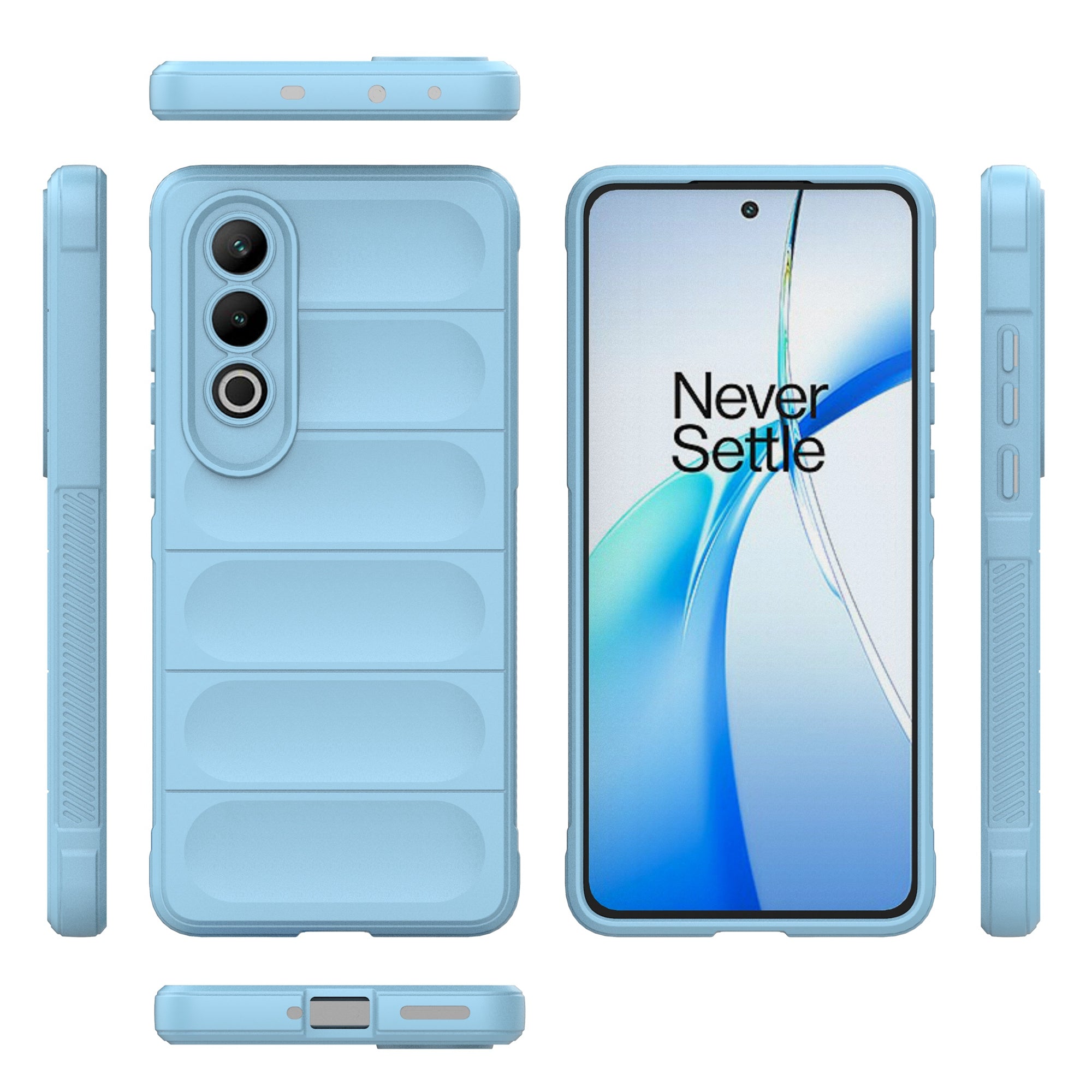 For OnePlus Nord CE4 5G Case Shock Absorption TPU Mobile Phone Protector Cover - Baby Blue