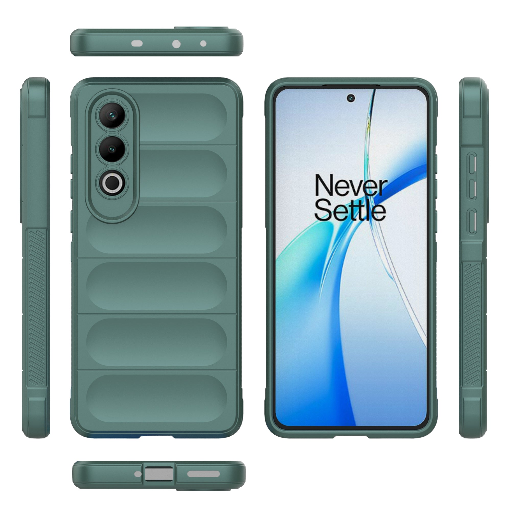 For OnePlus Nord CE4 5G Case Shock Absorption TPU Mobile Phone Protector Cover - Green