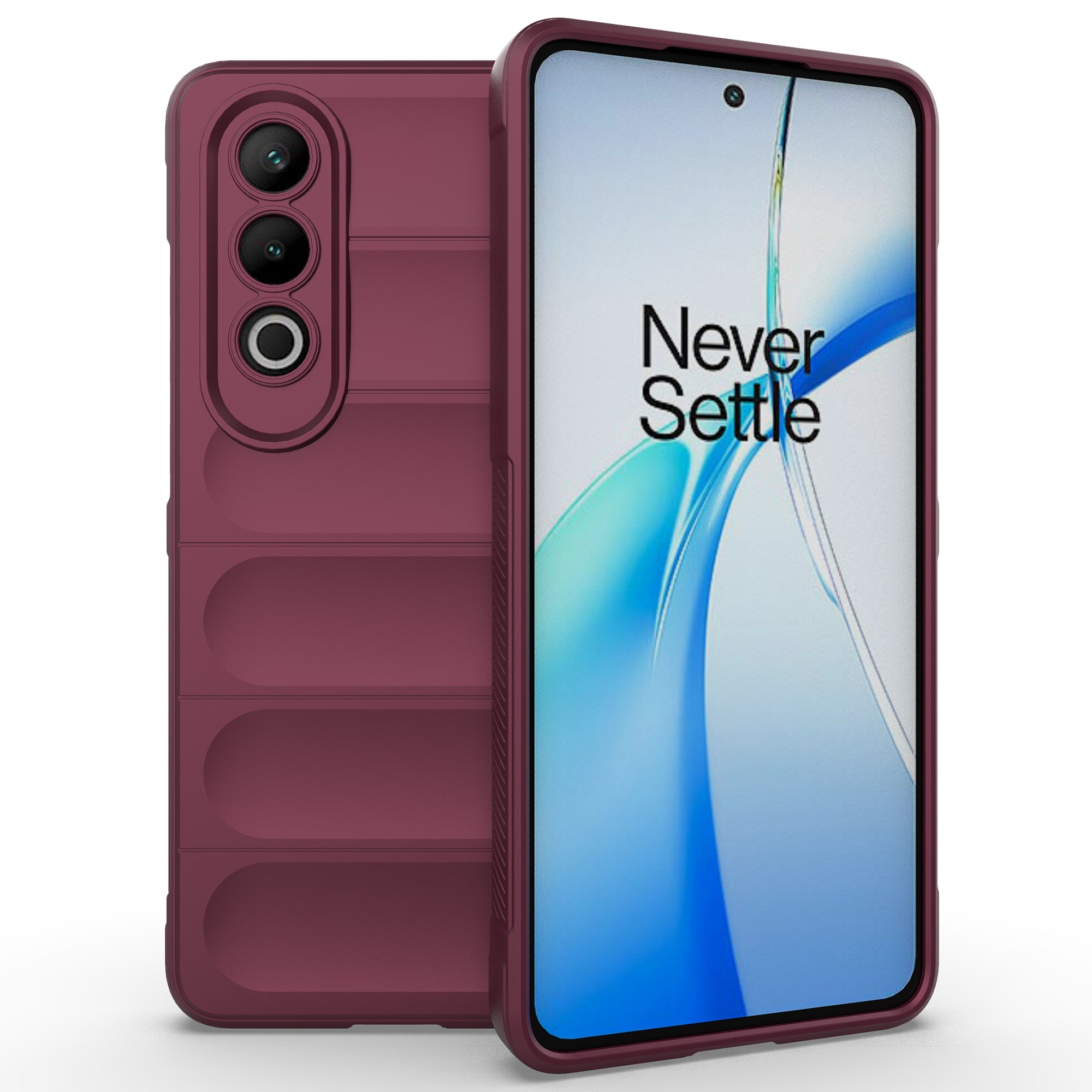 For OnePlus Nord CE4 5G Case Shock Absorption TPU Mobile Phone Protector Cover - Wine Red