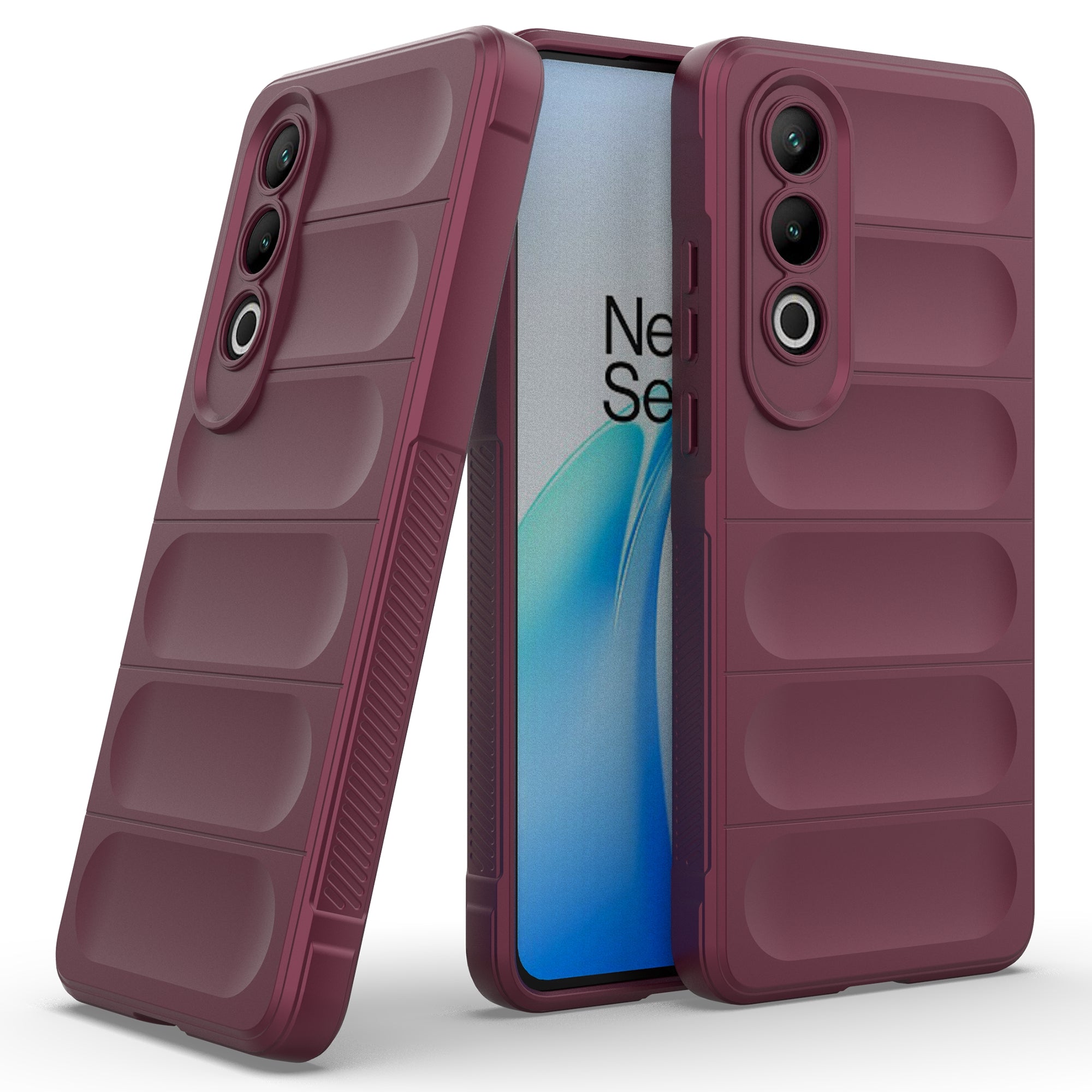 For OnePlus Nord CE4 5G Case Shock Absorption TPU Mobile Phone Protector Cover - Wine Red