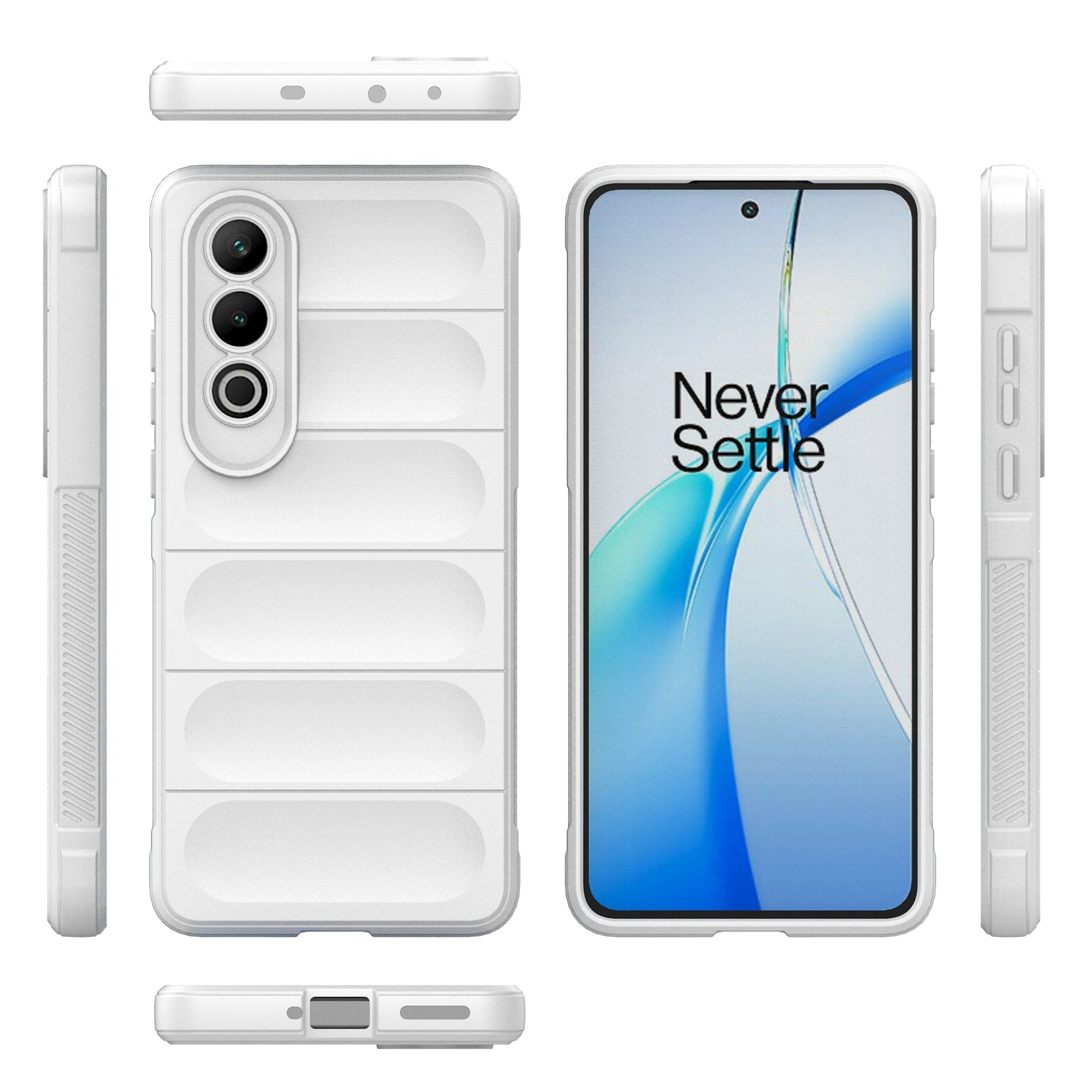 For OnePlus Nord CE4 5G Case Shock Absorption TPU Mobile Phone Protector Cover - White