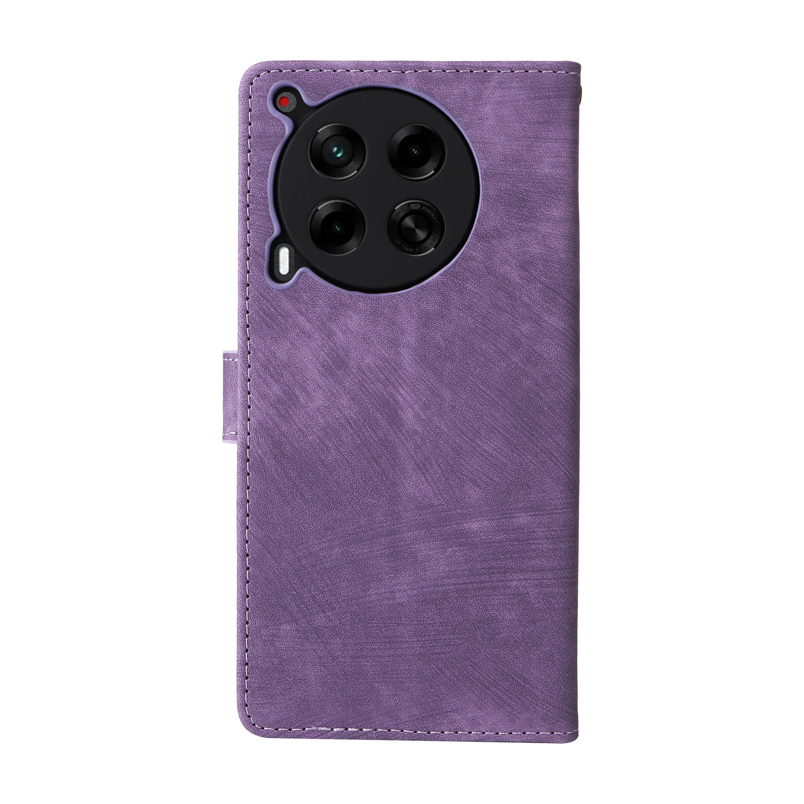 For Transsion Tecno Camon 30 5G CL7 Magnetic Case RFID Blocking Wallet Cover with Wrist Strap - Purple