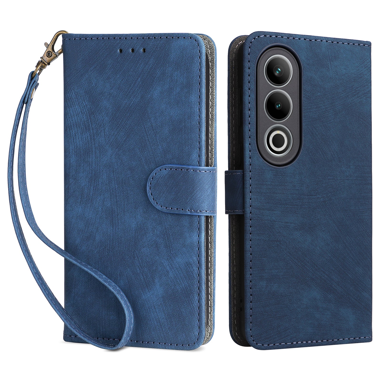 For OnePlus Nord CE4 5G Leather Phone Case with RFID Blocking Wallet  - Blue