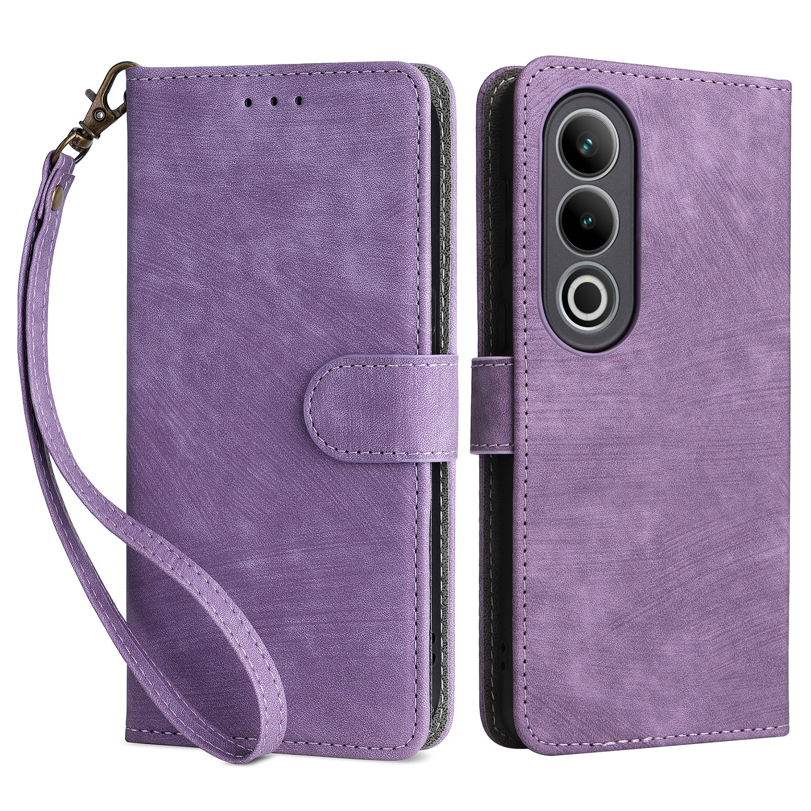 For OnePlus Nord CE4 5G Leather Phone Case with RFID Blocking Wallet  - Purple