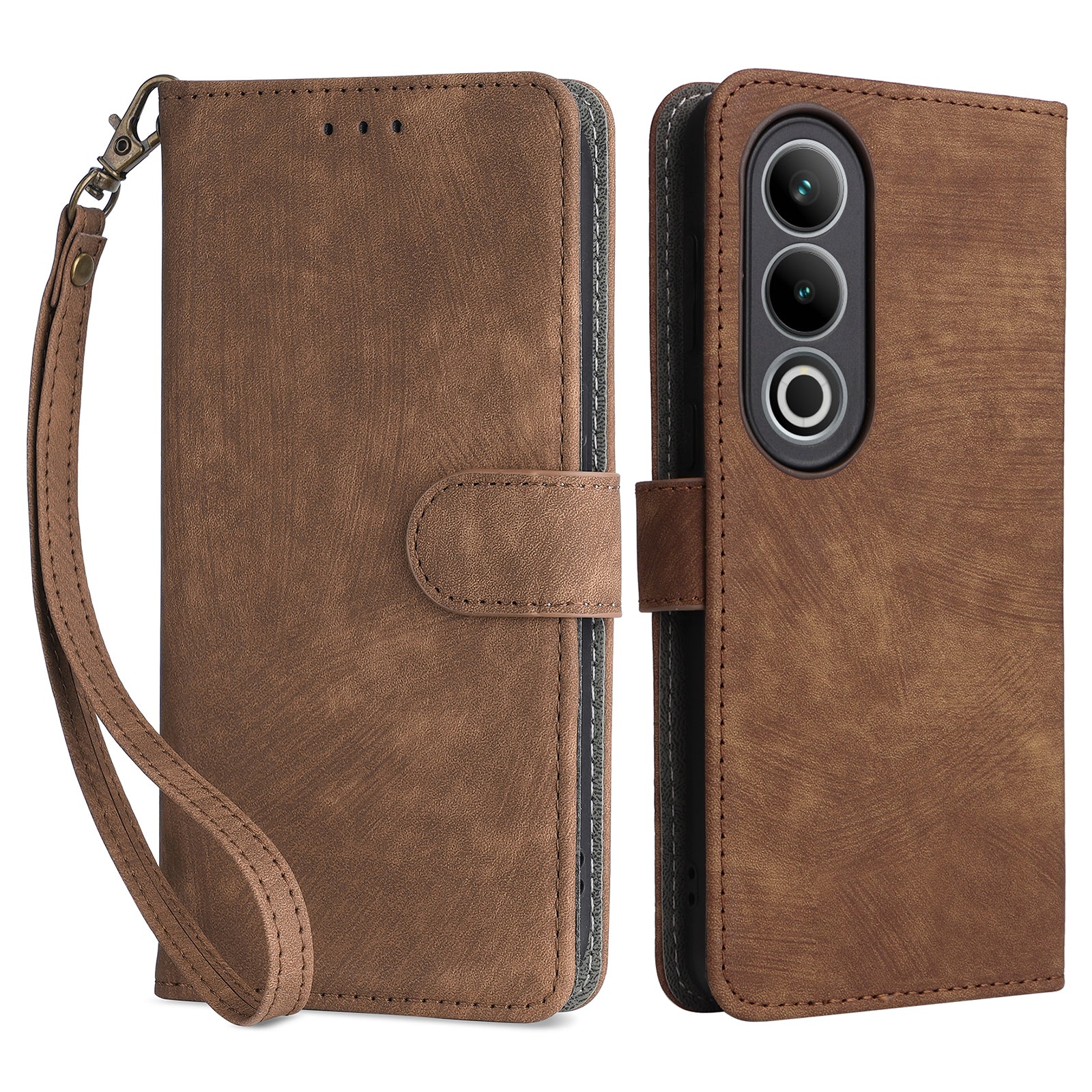 For OnePlus Nord CE4 5G Leather Phone Case with RFID Blocking Wallet  - Brown