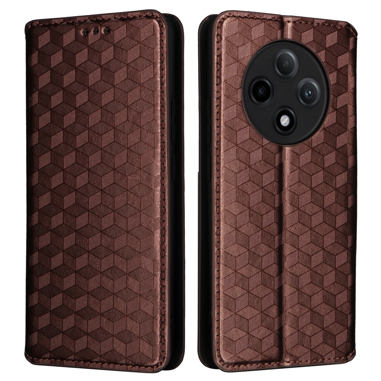 For Oppo A3 Pro 5G Leather Wallet Flip Cover Mobile Phone Case Wholesale - Brown