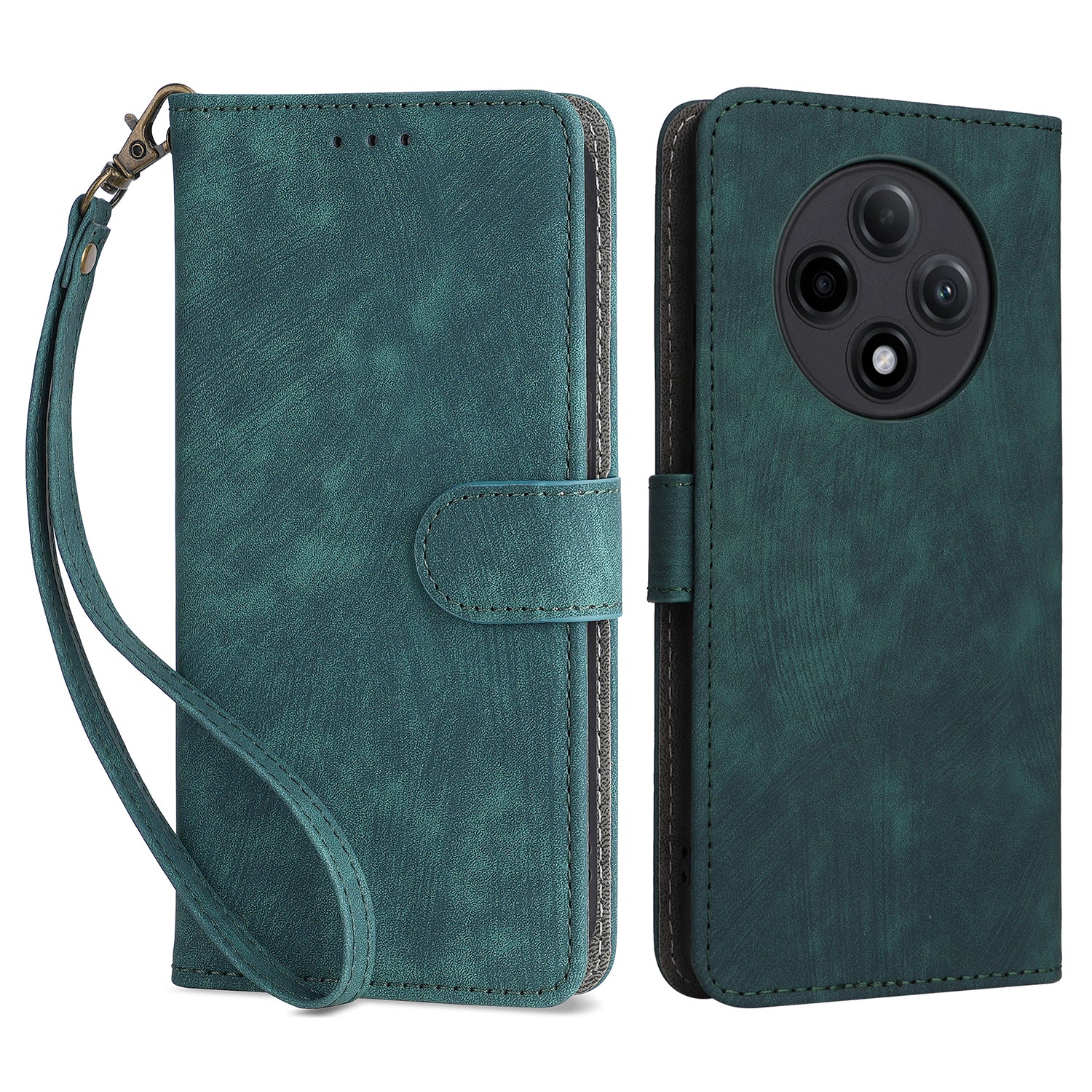 For Oppo A3 Pro 5G Case RFID Blocking Wallet Cover Wholesale Cell Phone Accessories - Green