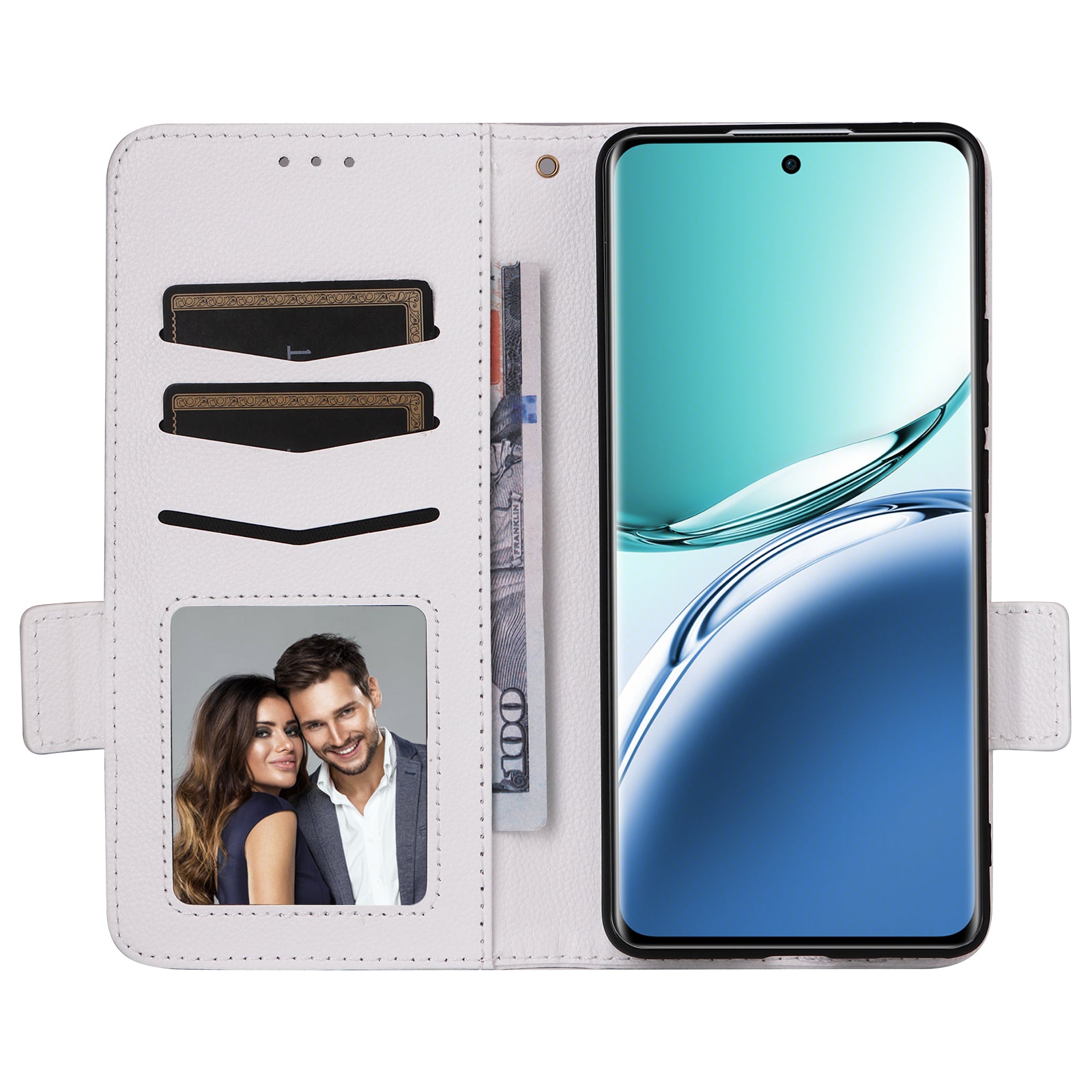 For Oppo F27 Pro 5G / Oppo F27 Pro+ 5G / A3 Pro (China) 5G Case Leather Phone Cover Mobile Accessories Wholesale Supplier - White