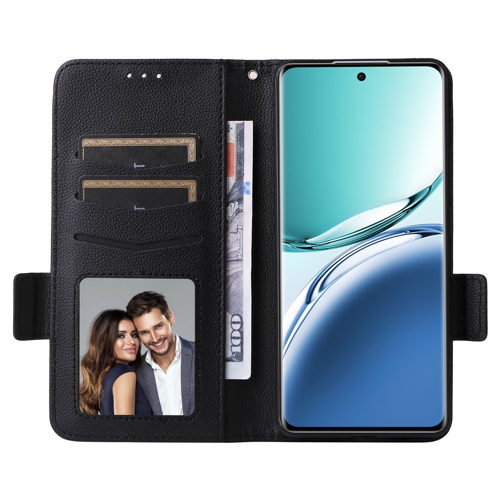 For Oppo F27 Pro 5G / Oppo F27 Pro+ 5G / A3 Pro (China) 5G Case Leather Phone Cover Mobile Accessories Wholesale Supplier - Black