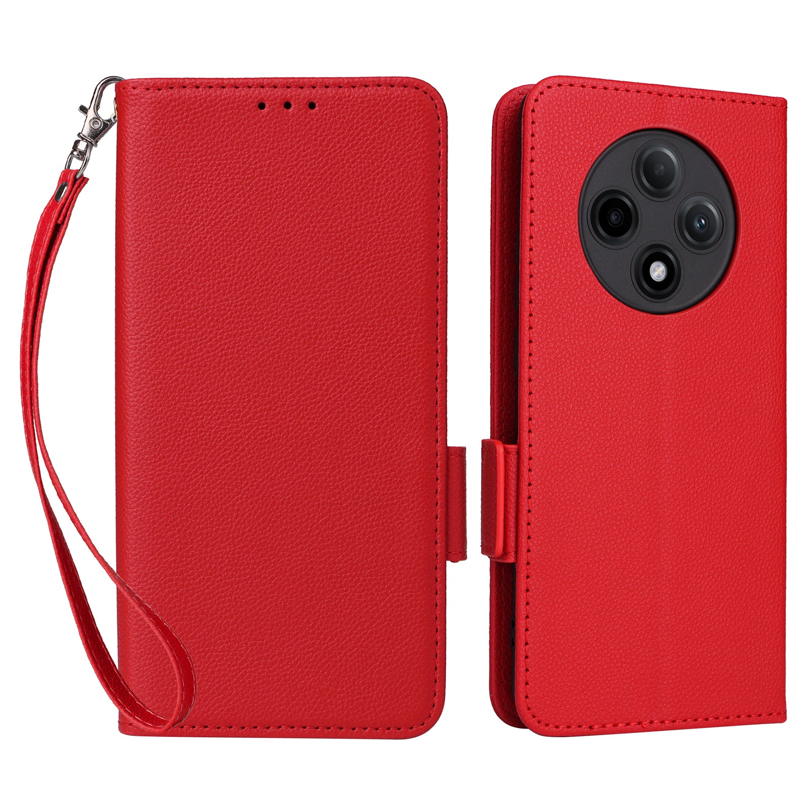 For Oppo A3 Pro 5G Case Leather Phone Cover Mobile Accessories Wholesale Supplier - Red