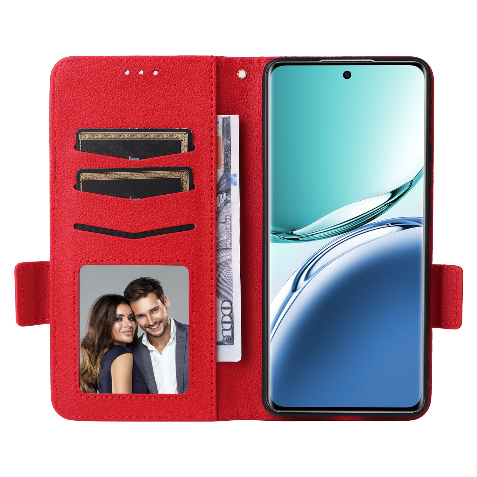 For Oppo F27 Pro 5G / Oppo F27 Pro+ 5G / A3 Pro (China) 5G Case Leather Phone Cover Mobile Accessories Wholesale Supplier - Red