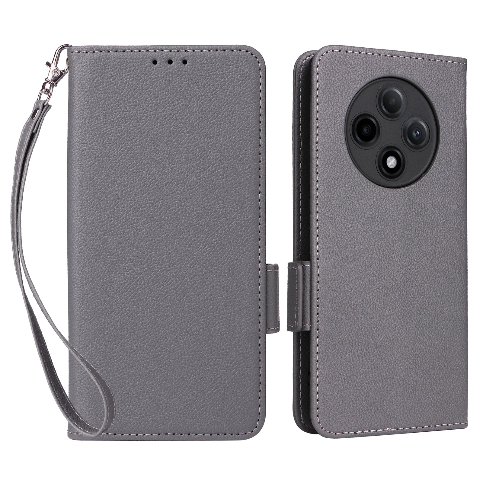 For Oppo A3 Pro 5G Case Leather Phone Cover Mobile Accessories Wholesale Supplier - Grey