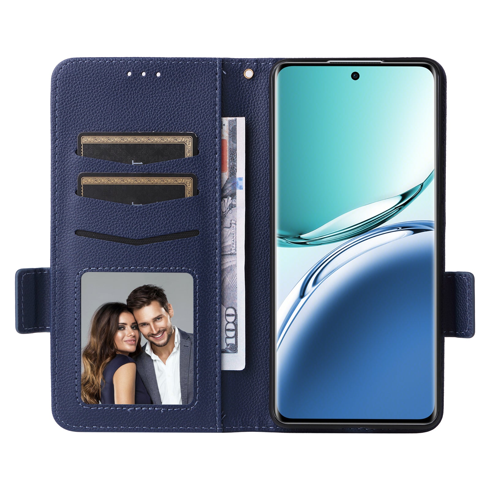 For Oppo F27 Pro 5G / Oppo F27 Pro+ 5G / A3 Pro (China) 5G Case Leather Phone Cover Mobile Accessories Wholesale Supplier - Dark Blue