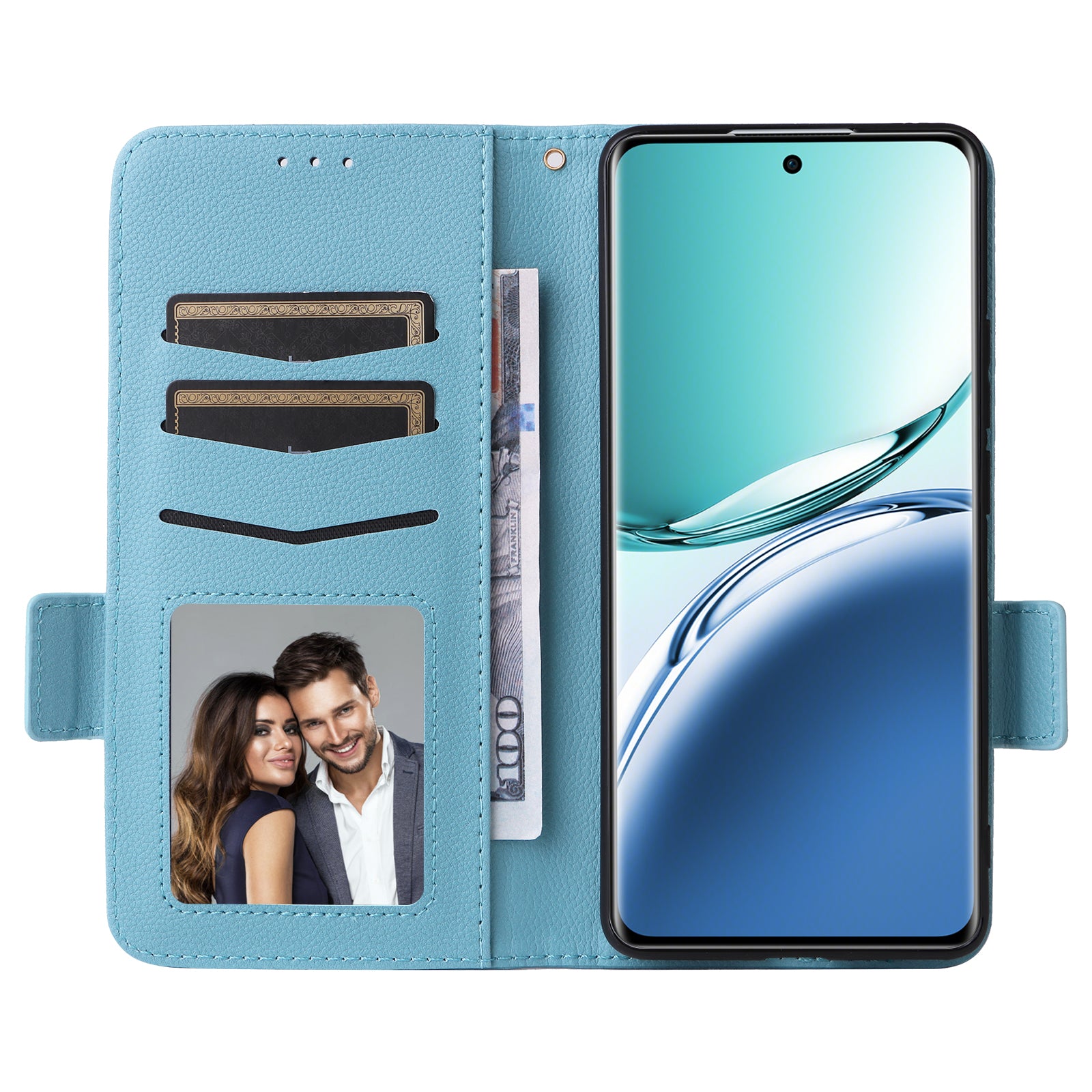 For Oppo F27 Pro 5G / Oppo F27 Pro+ 5G / A3 Pro (China) 5G Case Leather Phone Cover Mobile Accessories Wholesale Supplier - Baby Blue