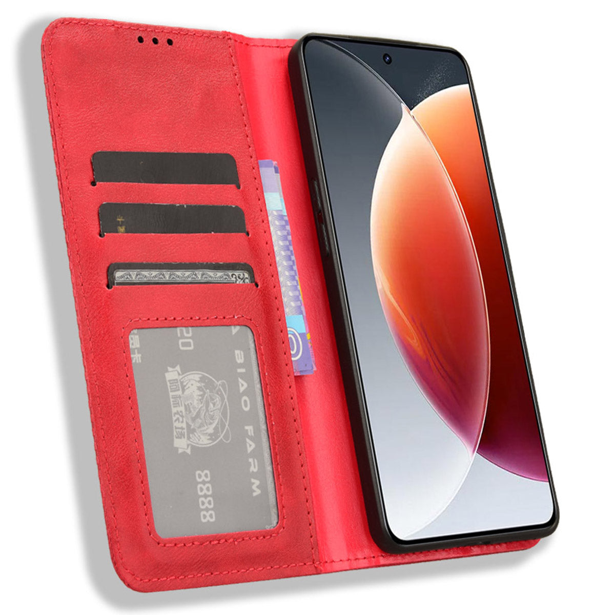 For Transsion Tecno Camon 30 Premier 5G Case Retro Leather Wallet Cover Mobile Accessories Wholesale - Red