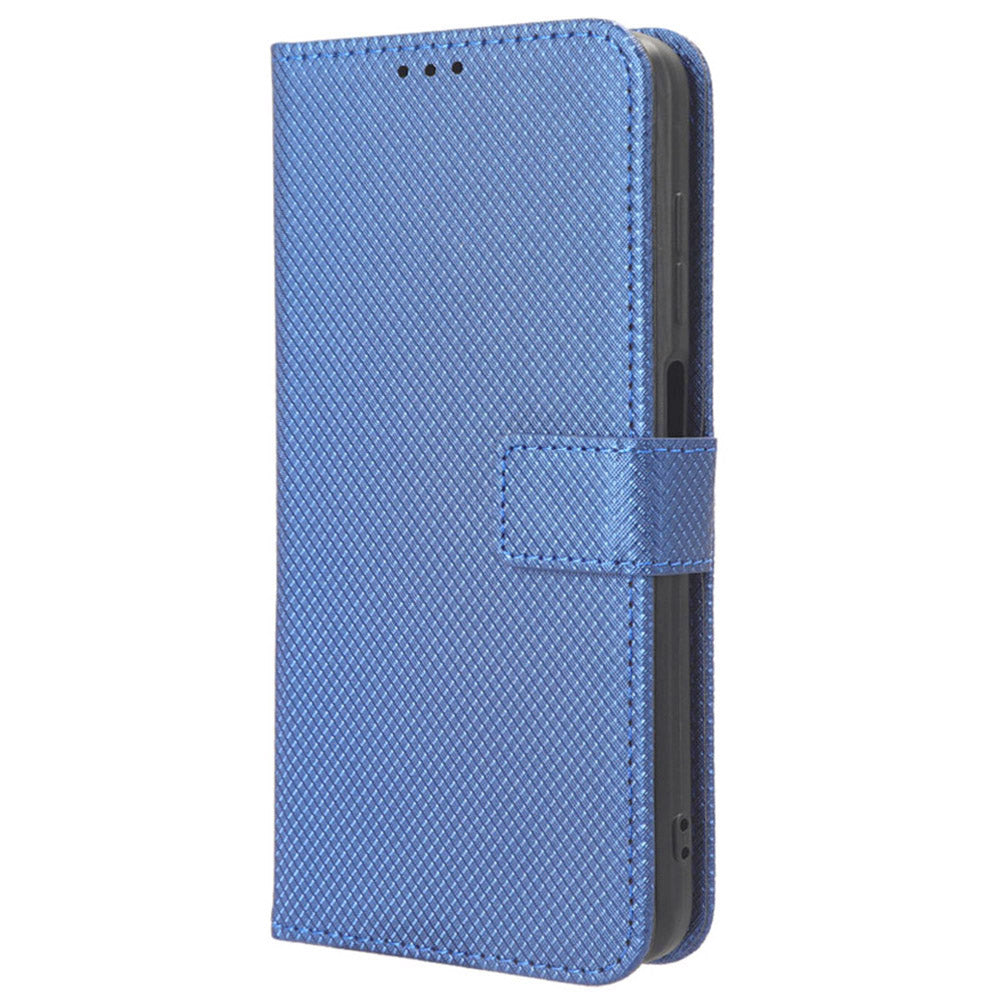 For OnePlus Nord CE4 5G Wallet Case Diamond Texture PU Leather Mobile Phone Cover - Blue