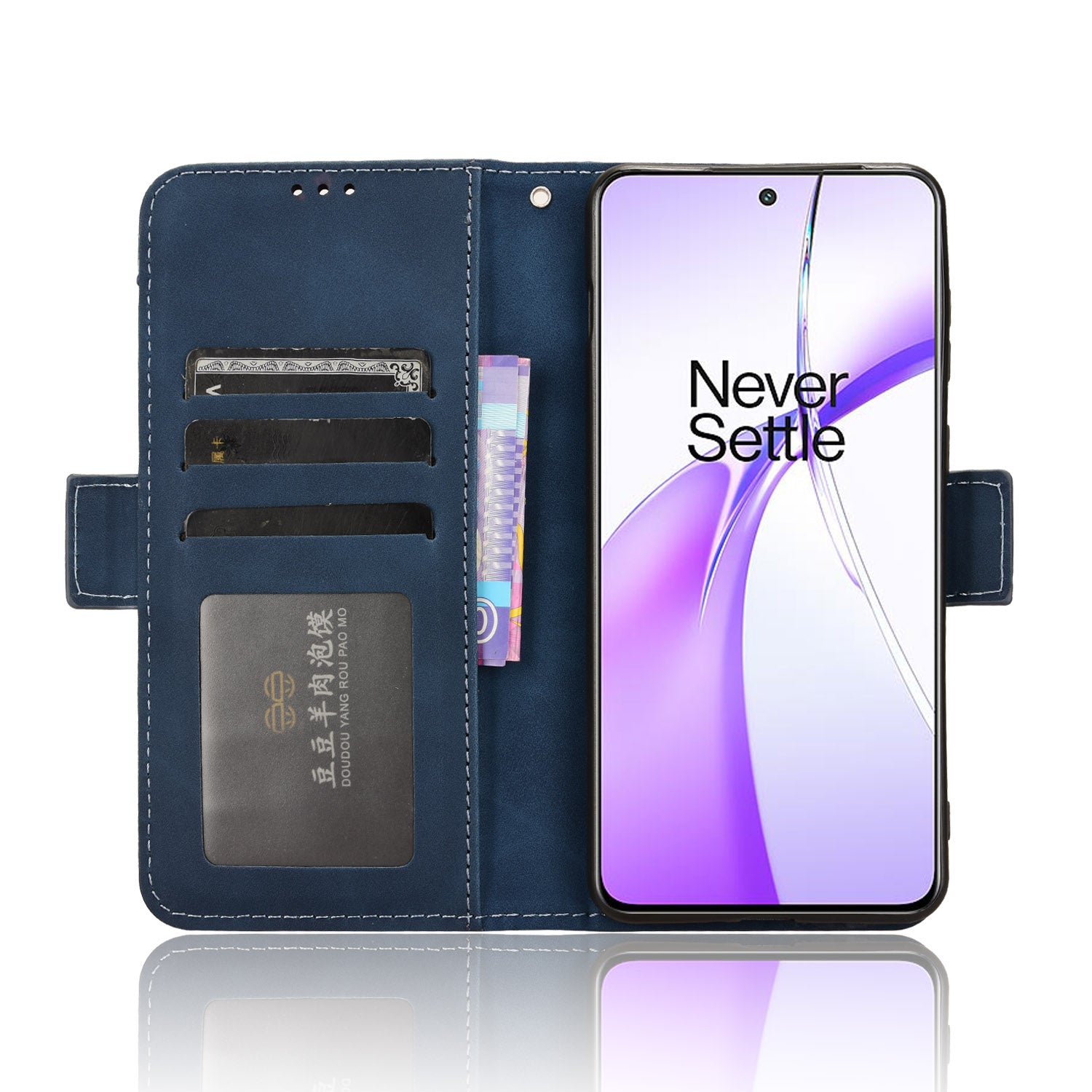 For OnePlus Nord CE4 5G Wallet Case Multiple Card Slots Leather Phone Cover - Blue