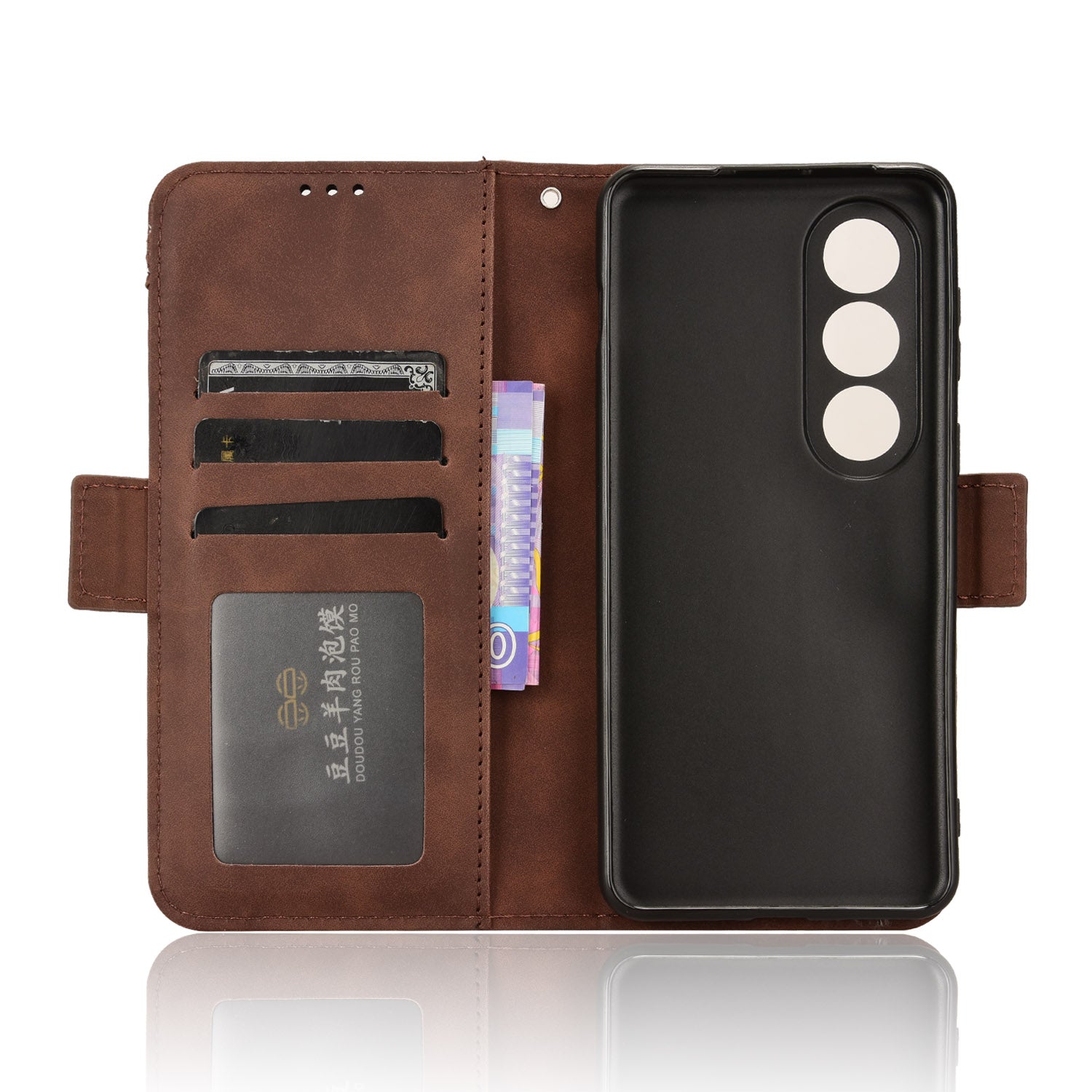 For OnePlus Nord CE4 5G Wallet Case Multiple Card Slots Leather Phone Cover - Brown