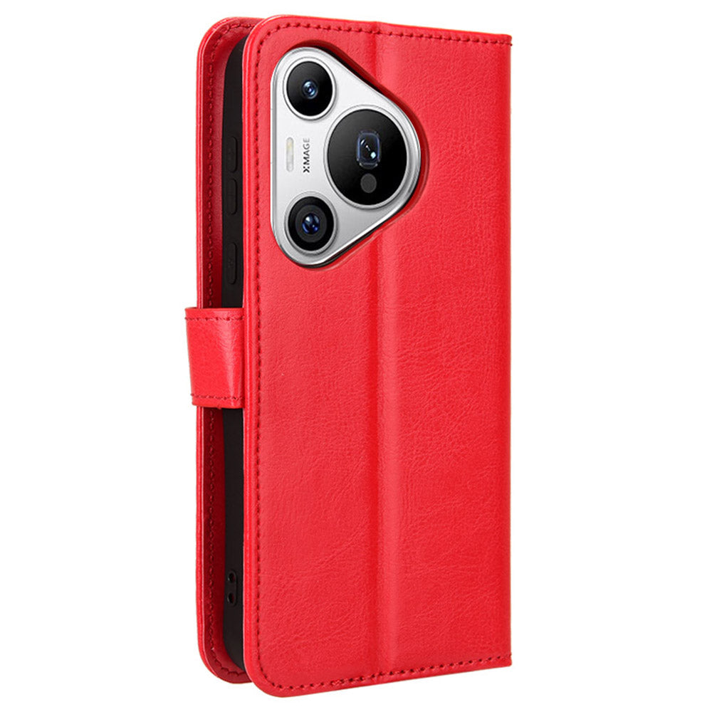 For Huawei Pura 70 Case Wallet Leather Cover Mobile Phone Accessories Wholesale - Red