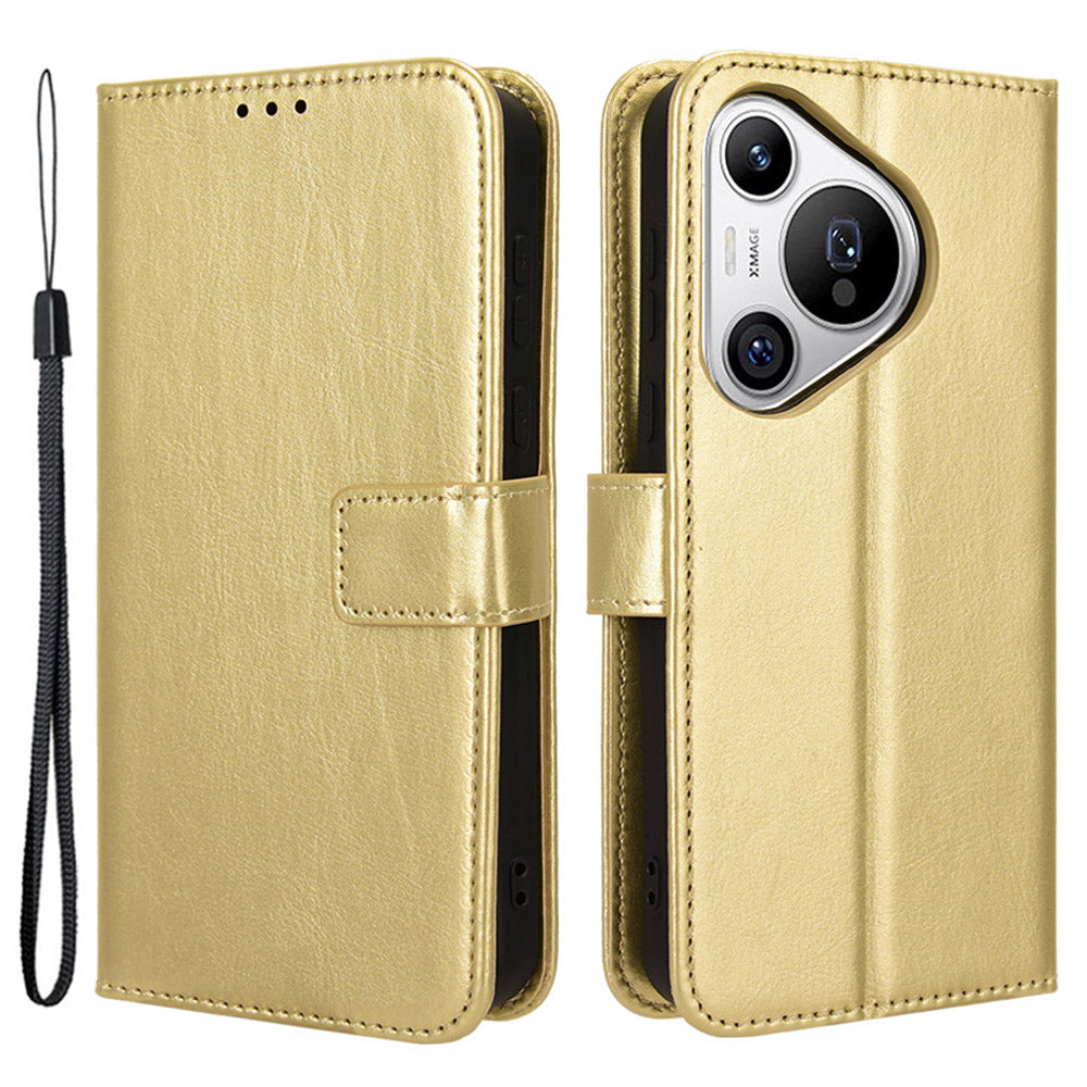 For Huawei Pura 70 Case Wallet Leather Cover Mobile Phone Accessories Wholesale - Gold