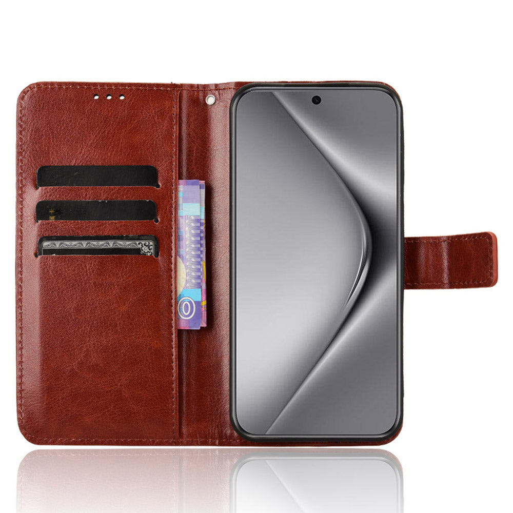 For Huawei Pura 70 Case Wallet Leather Cover Mobile Phone Accessories Wholesale - Brown