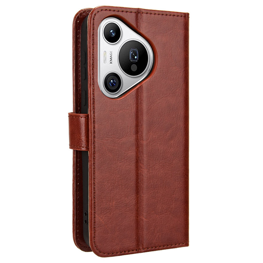 For Huawei Pura 70 Case Wallet Leather Cover Mobile Phone Accessories Wholesale - Brown