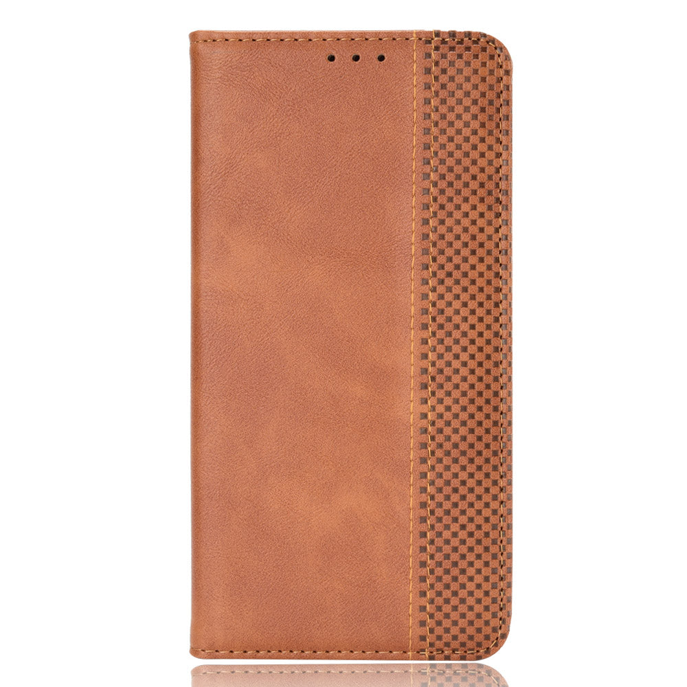 For Huawei Pura 70 Case Stand Wallet Retro Texture Leather Flip Phone Cover - Brown