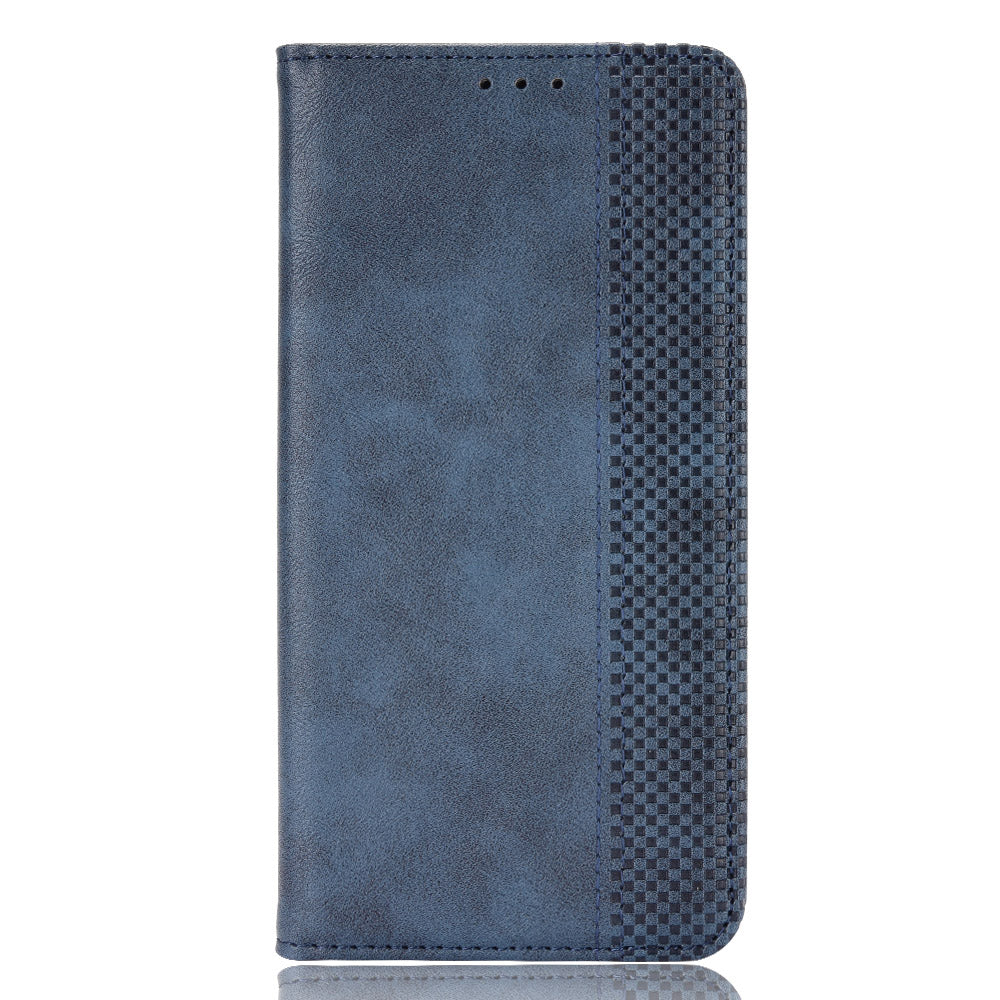 For Huawei Pura 70 Case Stand Wallet Retro Texture Leather Flip Phone Cover - Blue