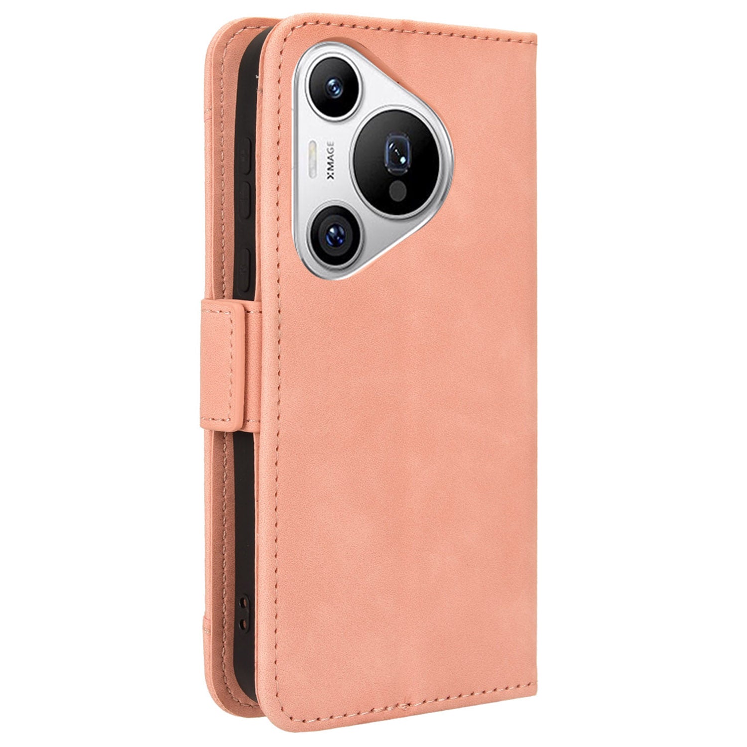 For Huawei Pura 70 Leather Case Multiple Card Slots Mobile Phone Cover Wholesale - Pink