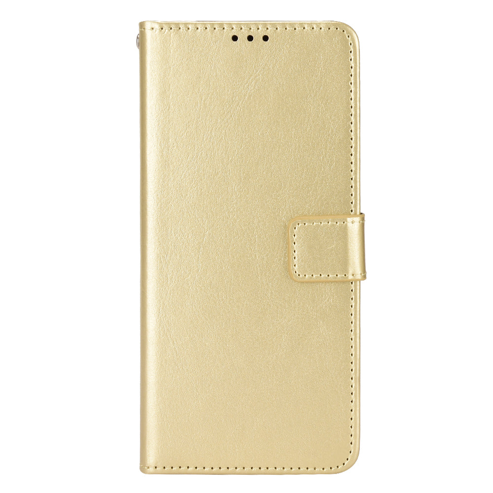 For Huawei Pura 70 Pro / 70 Pro+ / 70 Ultra Leather Case Crazy Horse Texture Wallet Phone Cover - Gold