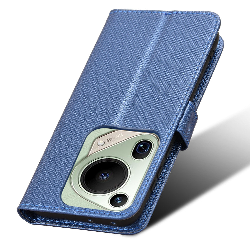 For Huawei Pura 70 Pro / 70 Pro+ / 70 Ultra Case Diamond Texture Phone Leather Cover - Blue