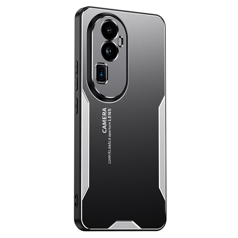For Oppo Reno10 Pro+ 5G Case Aluminum Alloy Matte Back Phone Cover - Silver